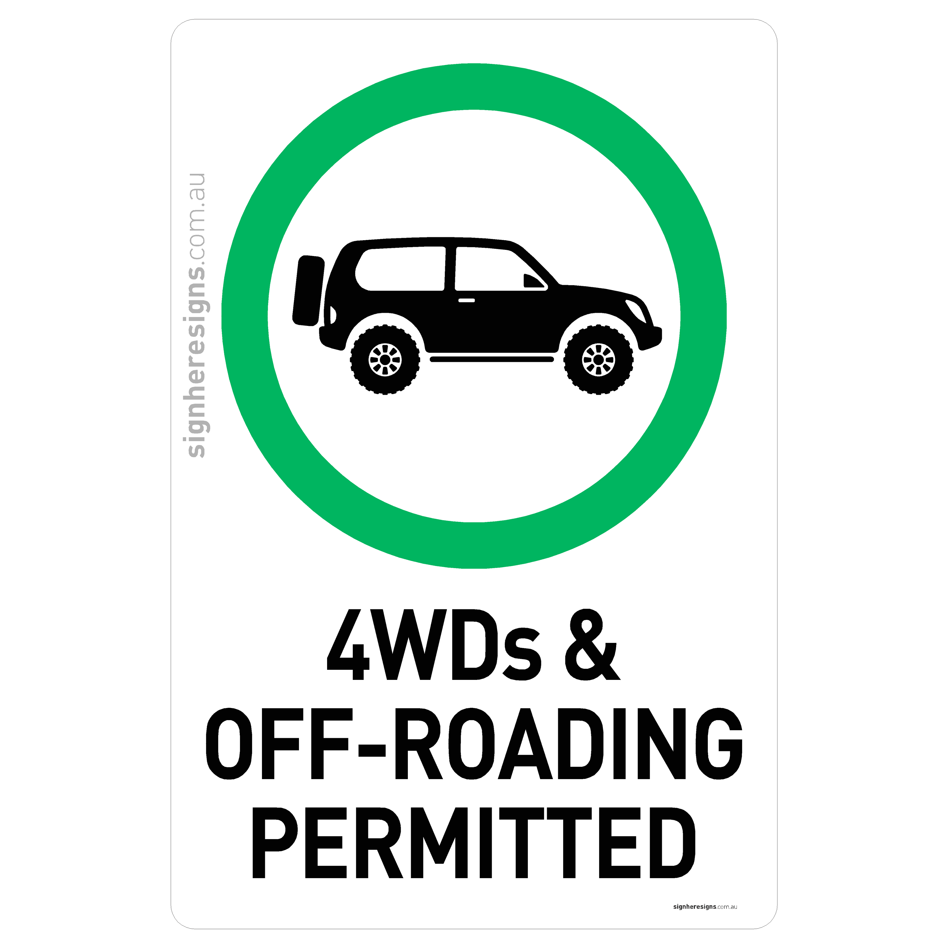 4WDs & Off Roading Permitted