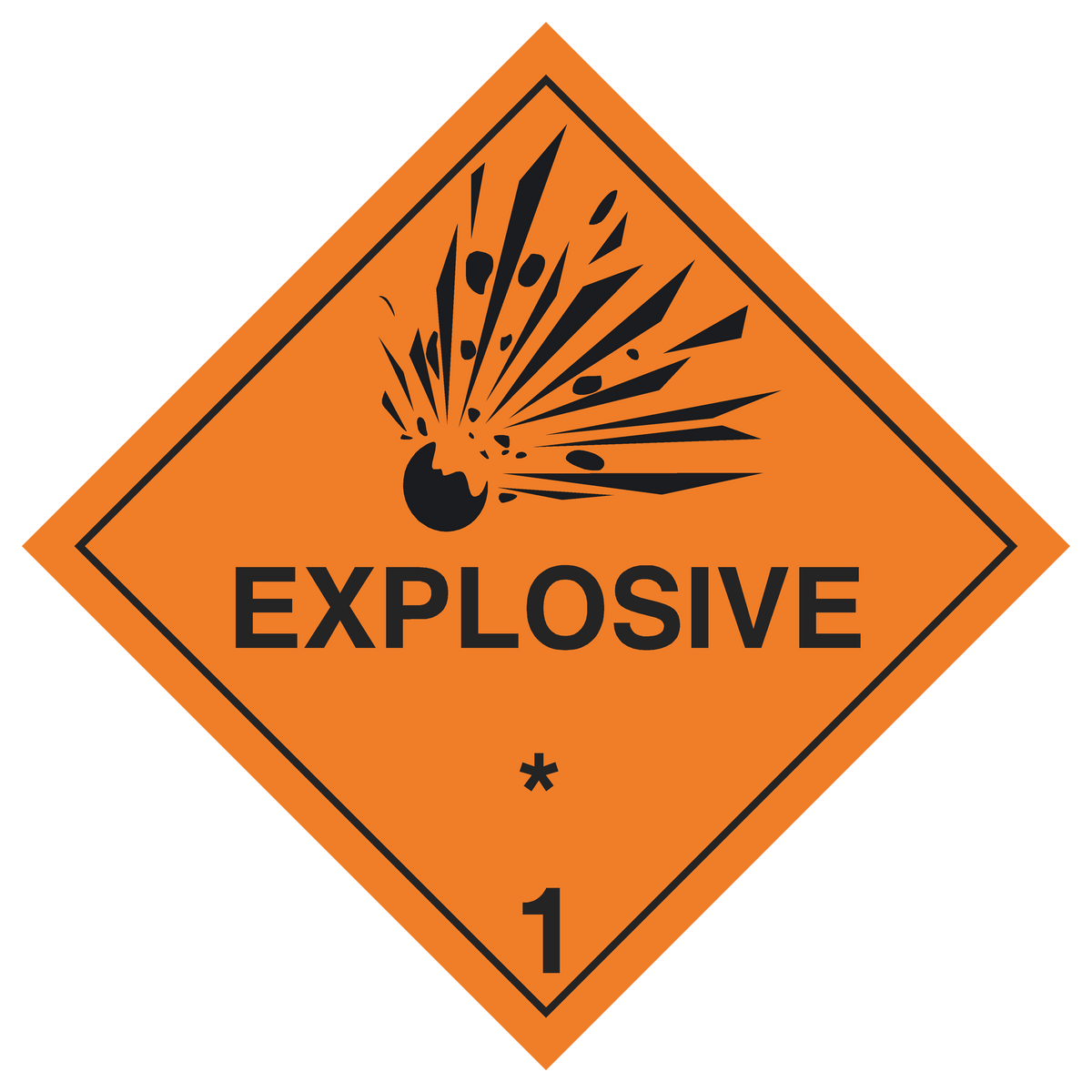 Explosive 1 Placard – Sign Here Signs