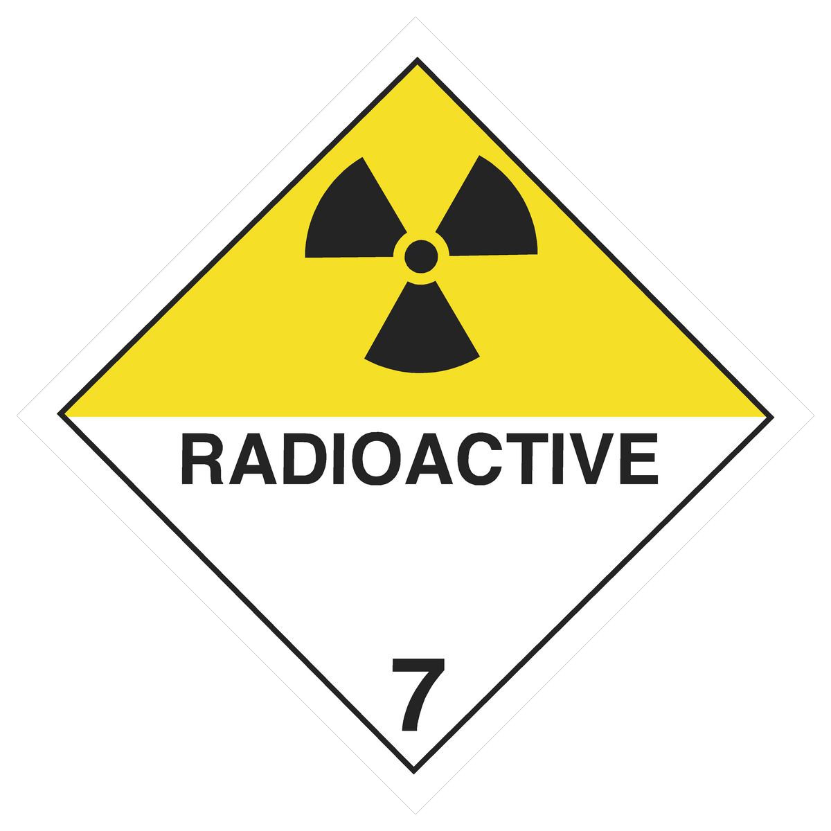 Radioactive 7 Placard – Sign Here Signs