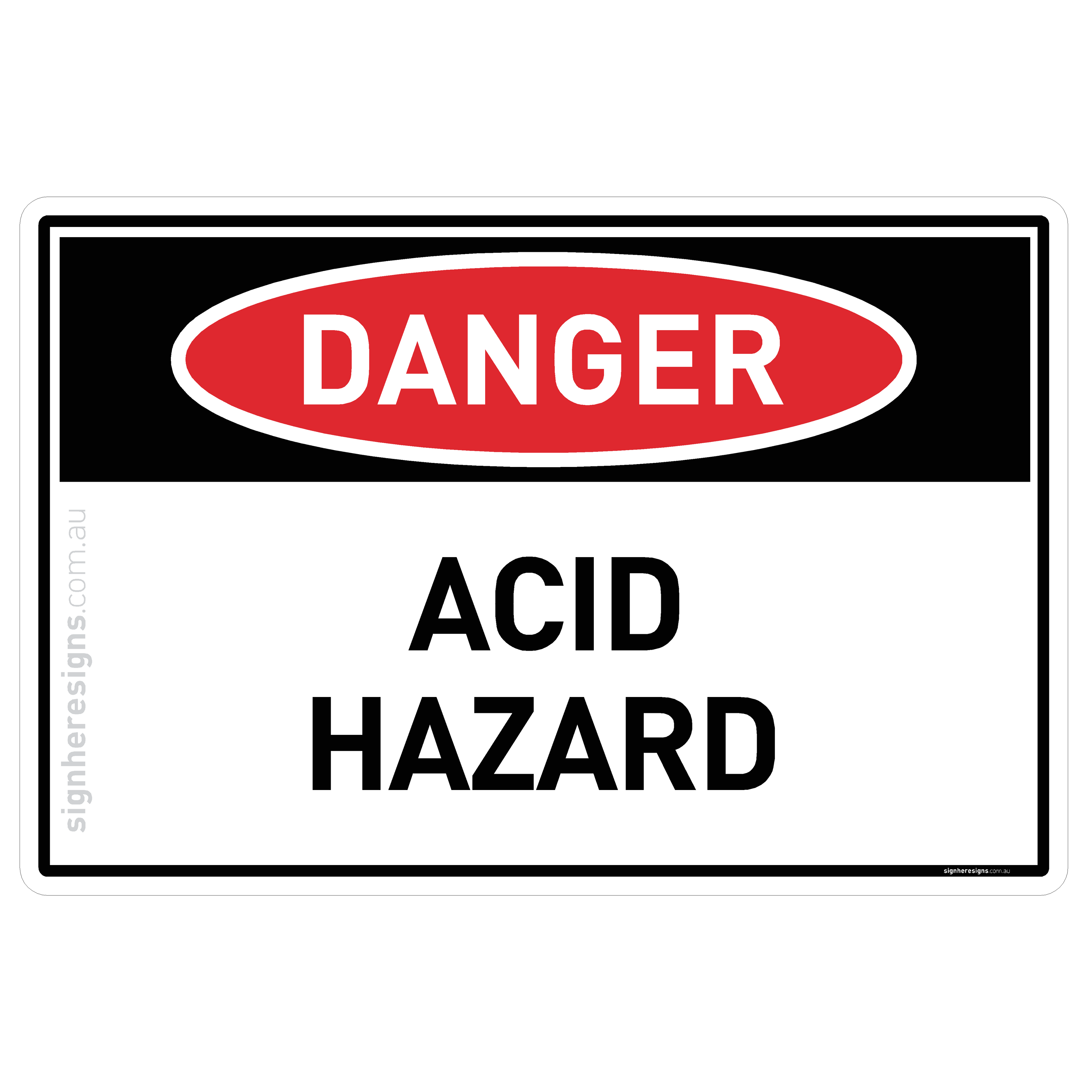 Acid Hazard - Danger
