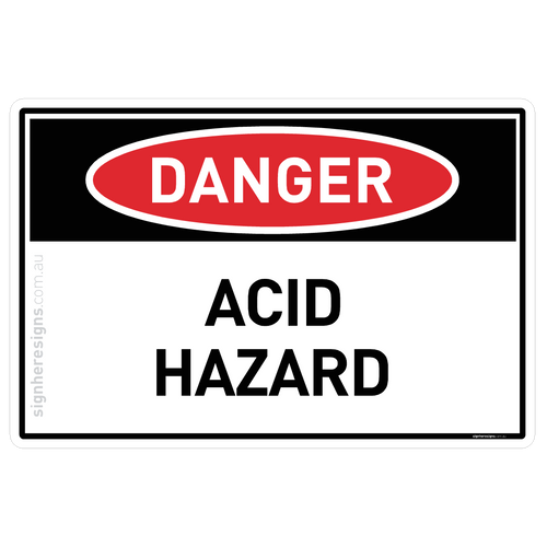 Acid Hazard - Danger