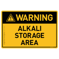 Alkali Storage Area - Warning