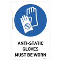 Anti-Static Gloves Must Be Worn