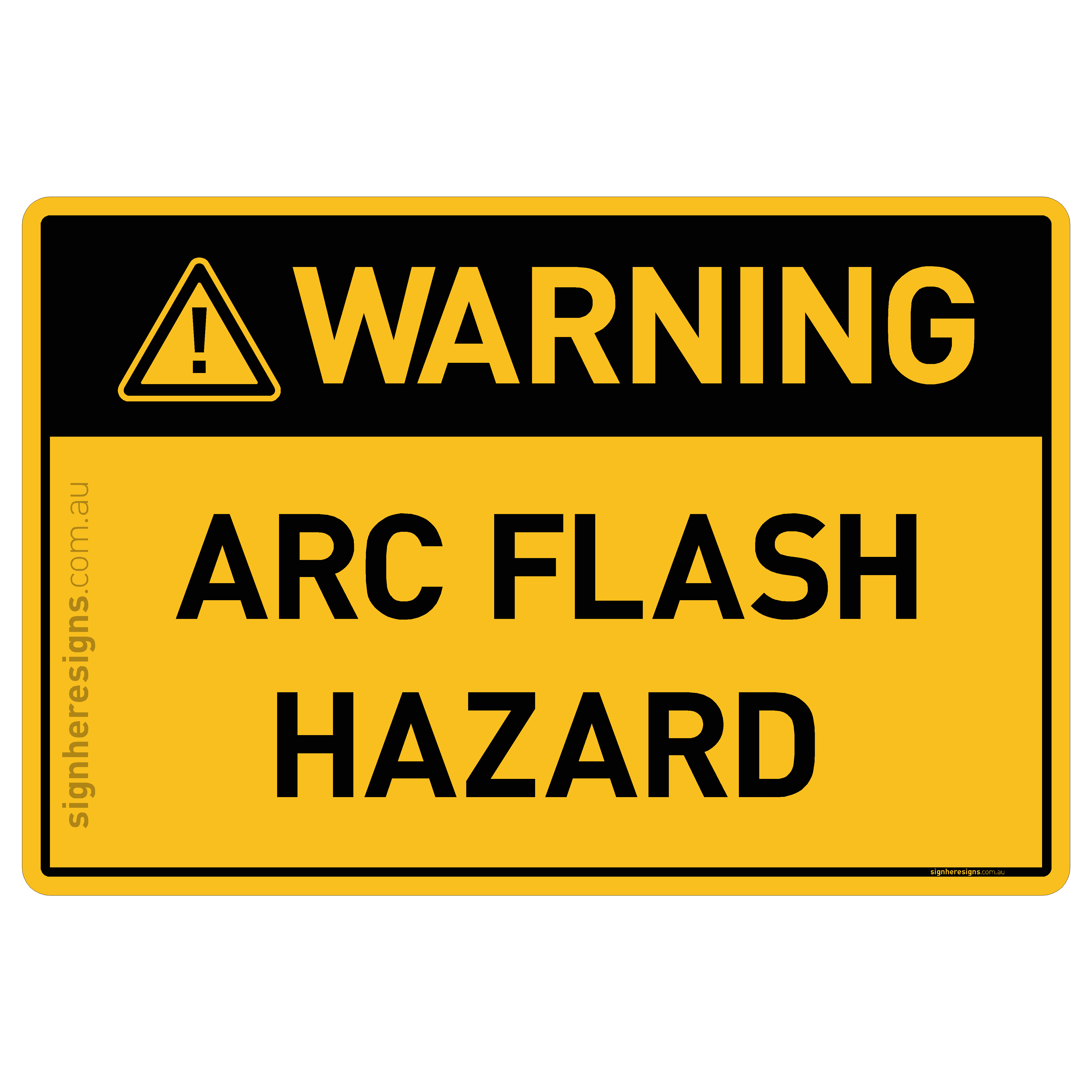 Arc Flash Hazard Warning Sign | Buy Online – Sign Here Signs