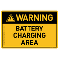Battery Charging Area - Warning