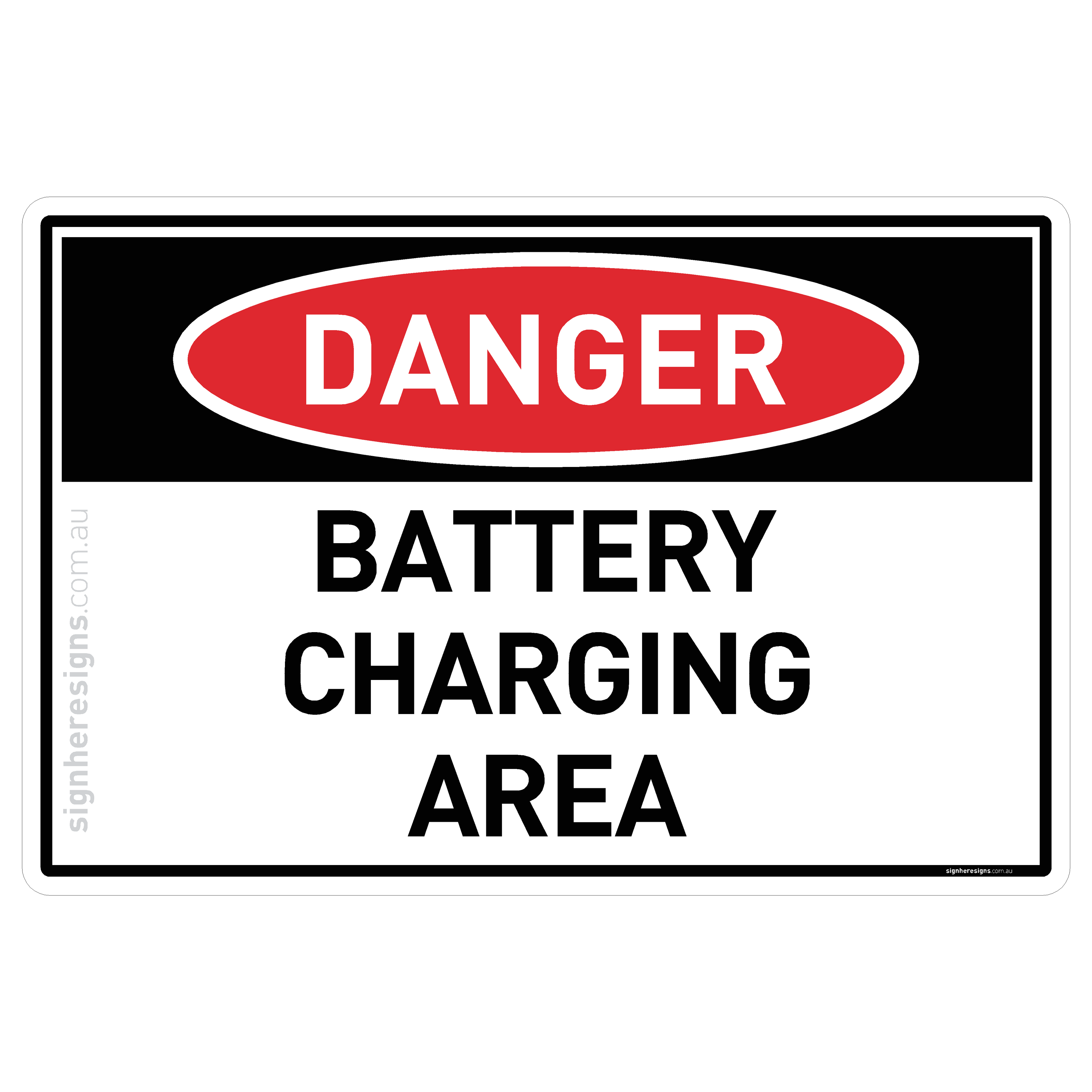 Battery Charging Area - Danger