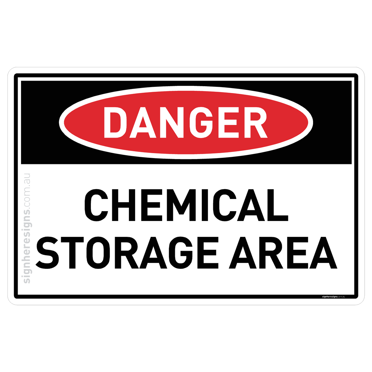 Chemical Storage Area Danger Sign | Sign Here Signs