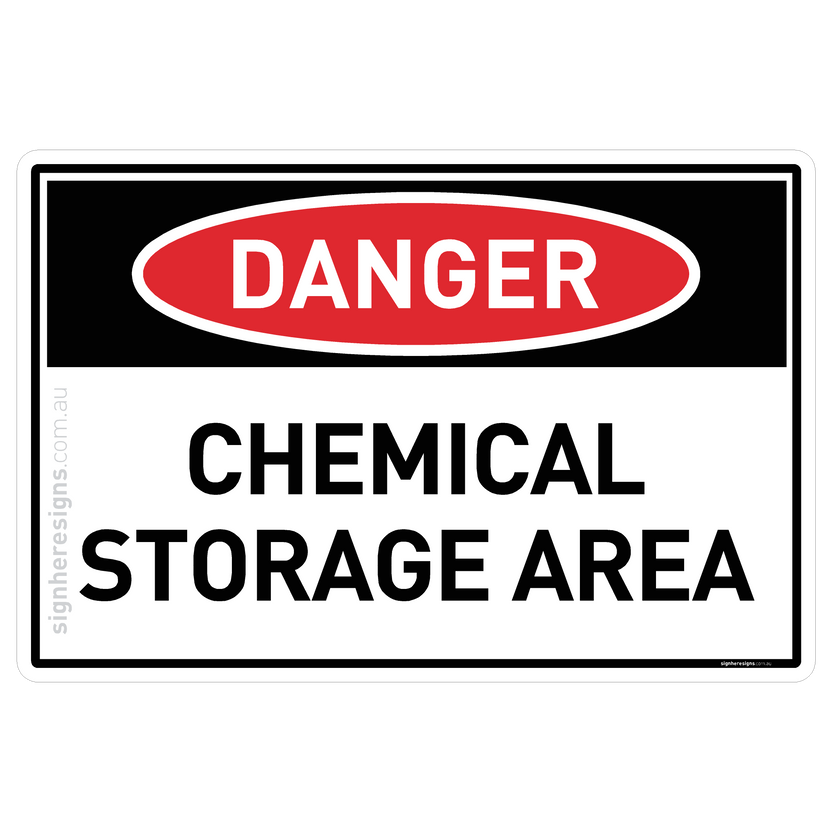 Chemical Storage Area Danger Sign | Sign Here Signs