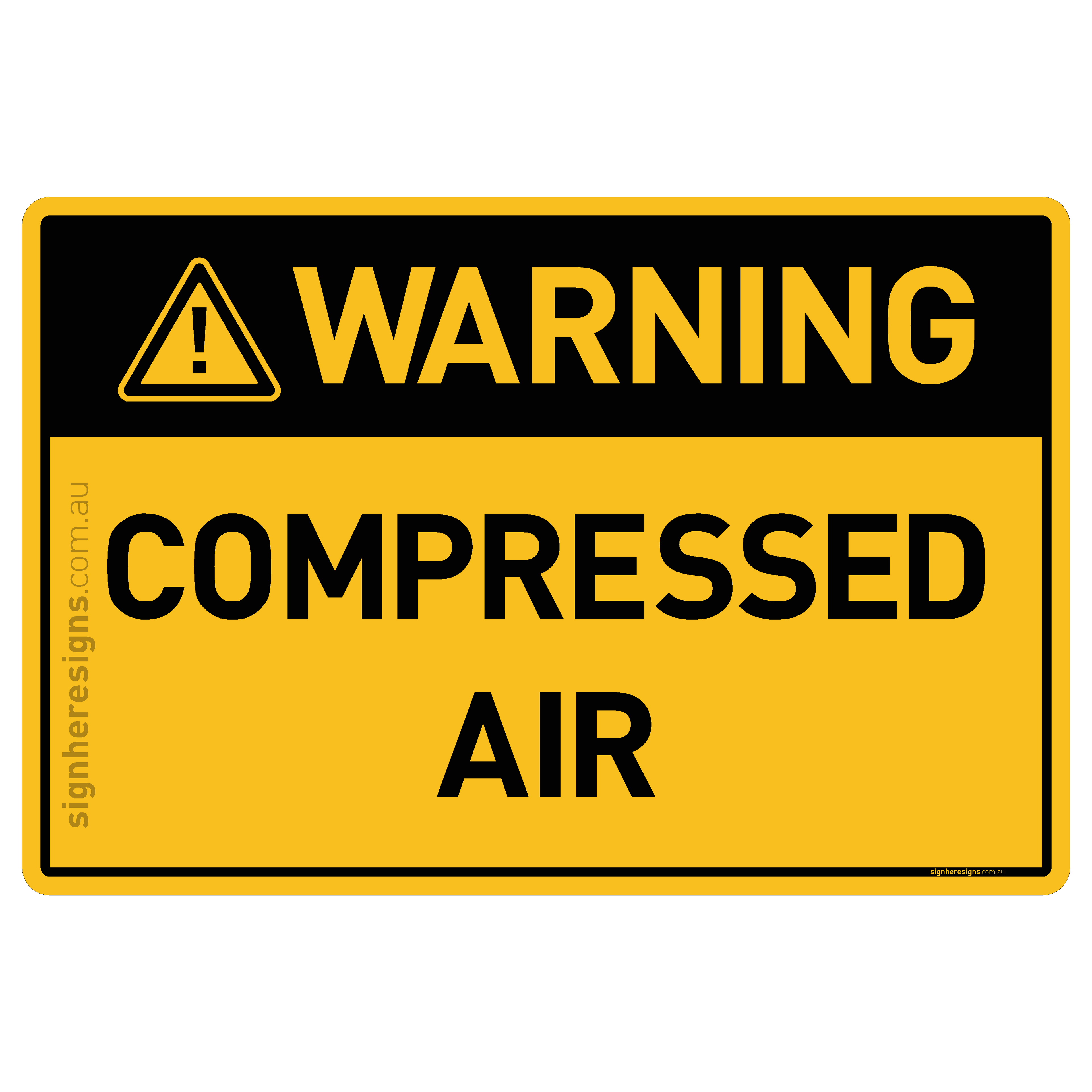 Compressed Air - Warning