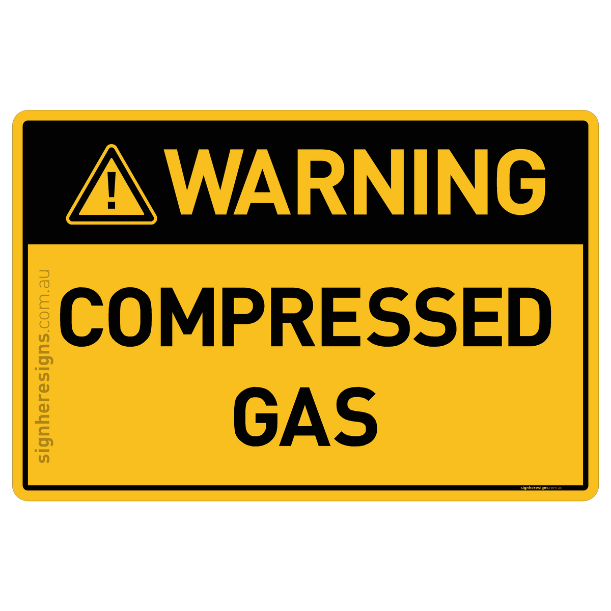 Compressed Gas Warning Sign | Buy Online – Sign Here Signs