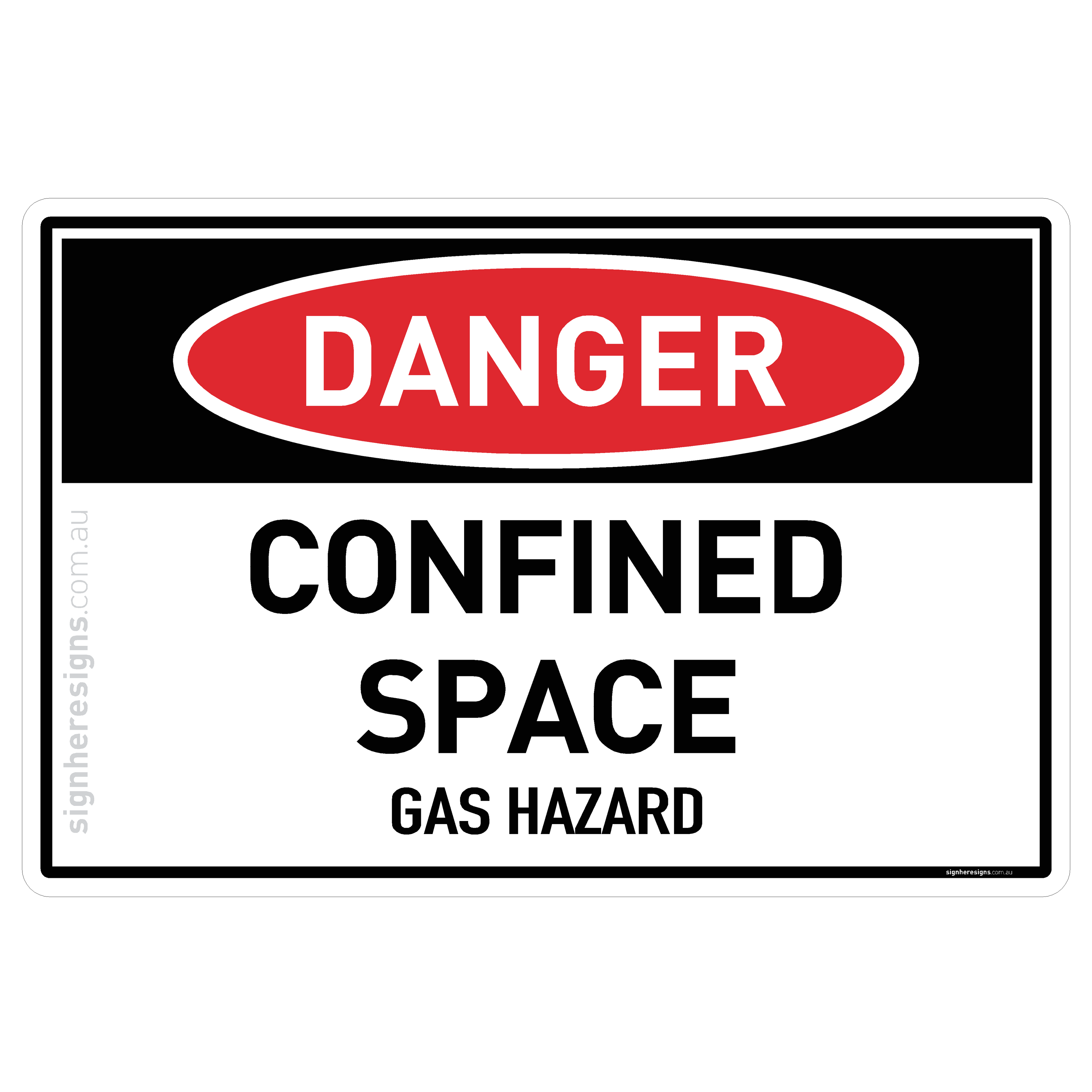 Confined Space - Gas Hazard - Danger