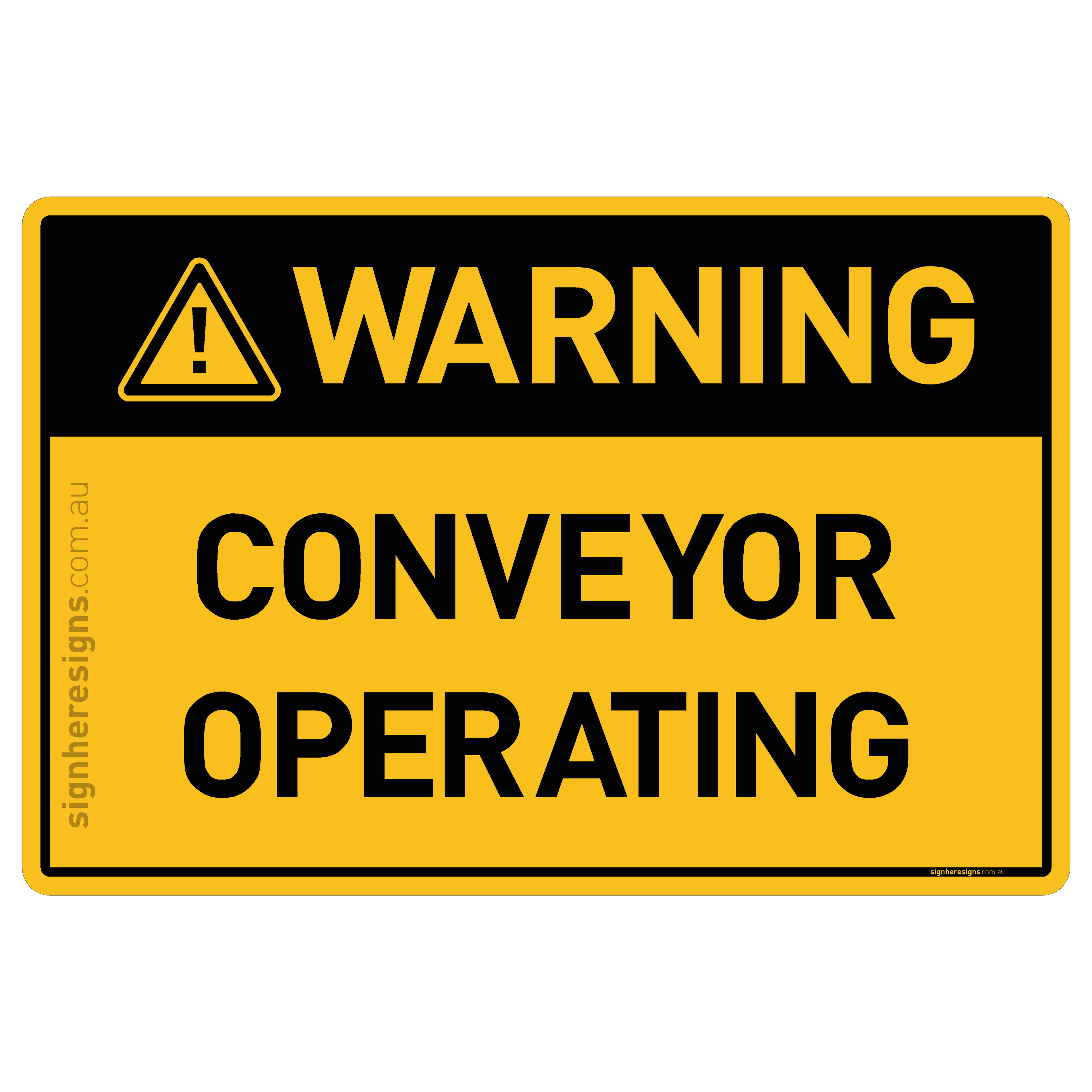 Conveyor Operating - Warning