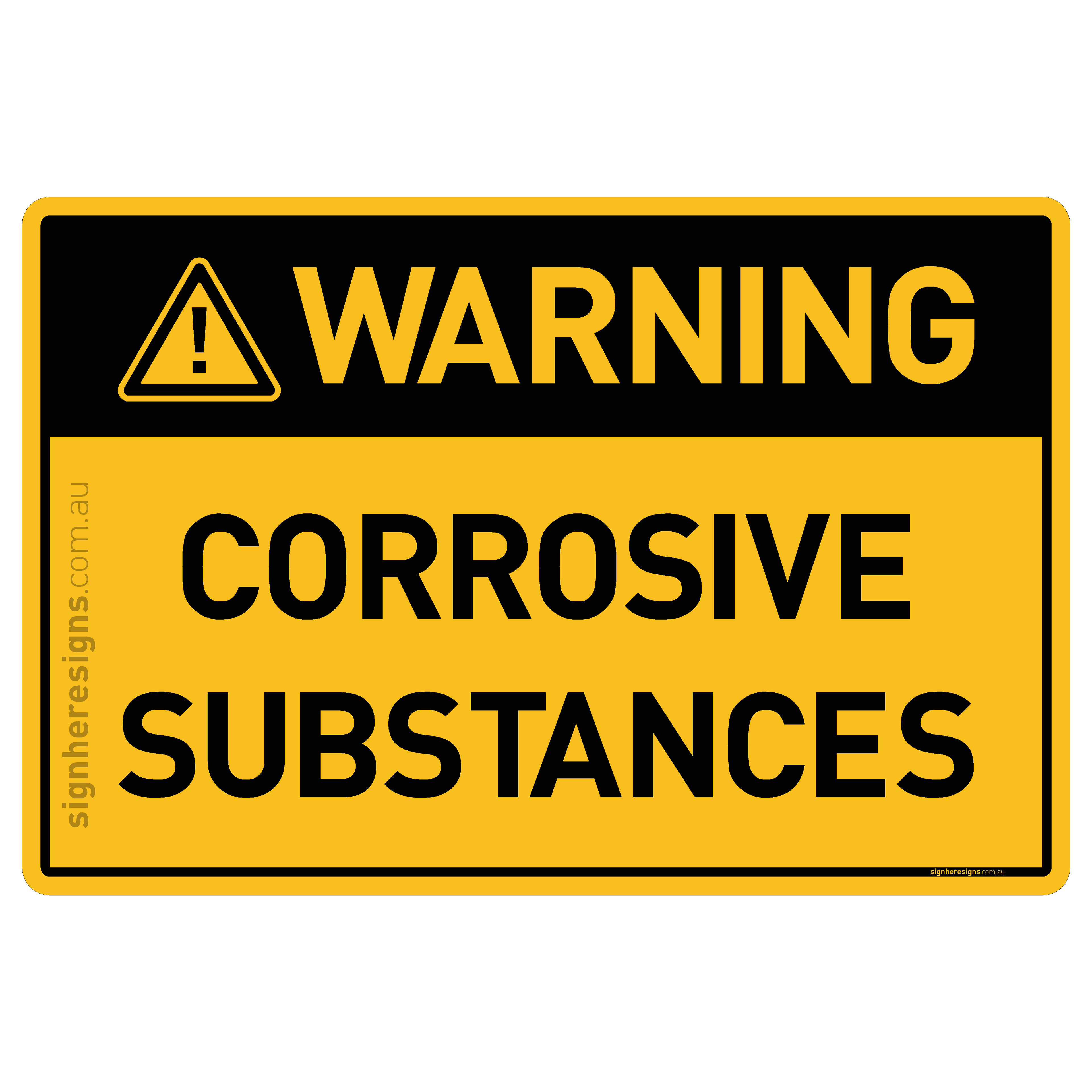 Corrosive Substances - Warning