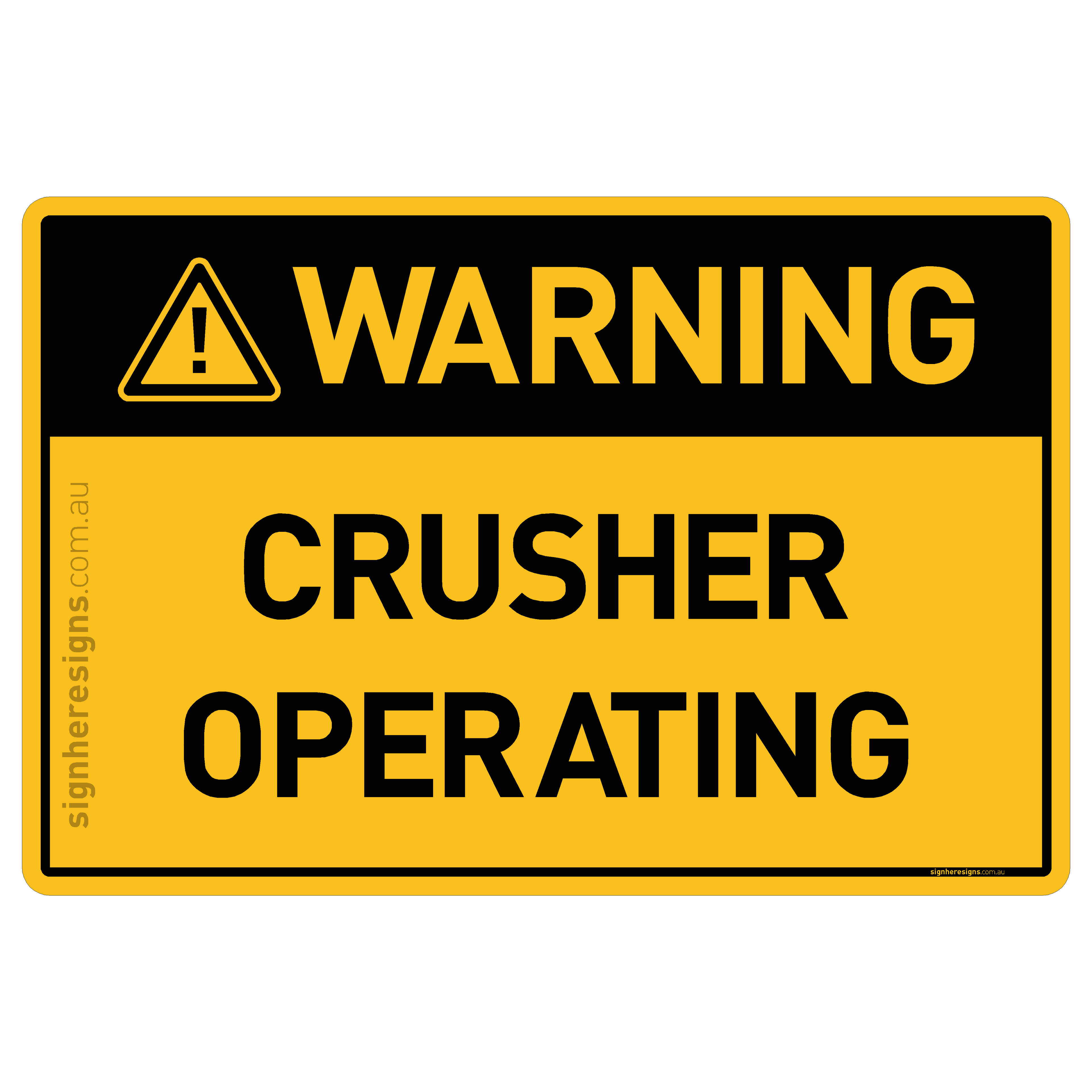Crusher Operating - Warning