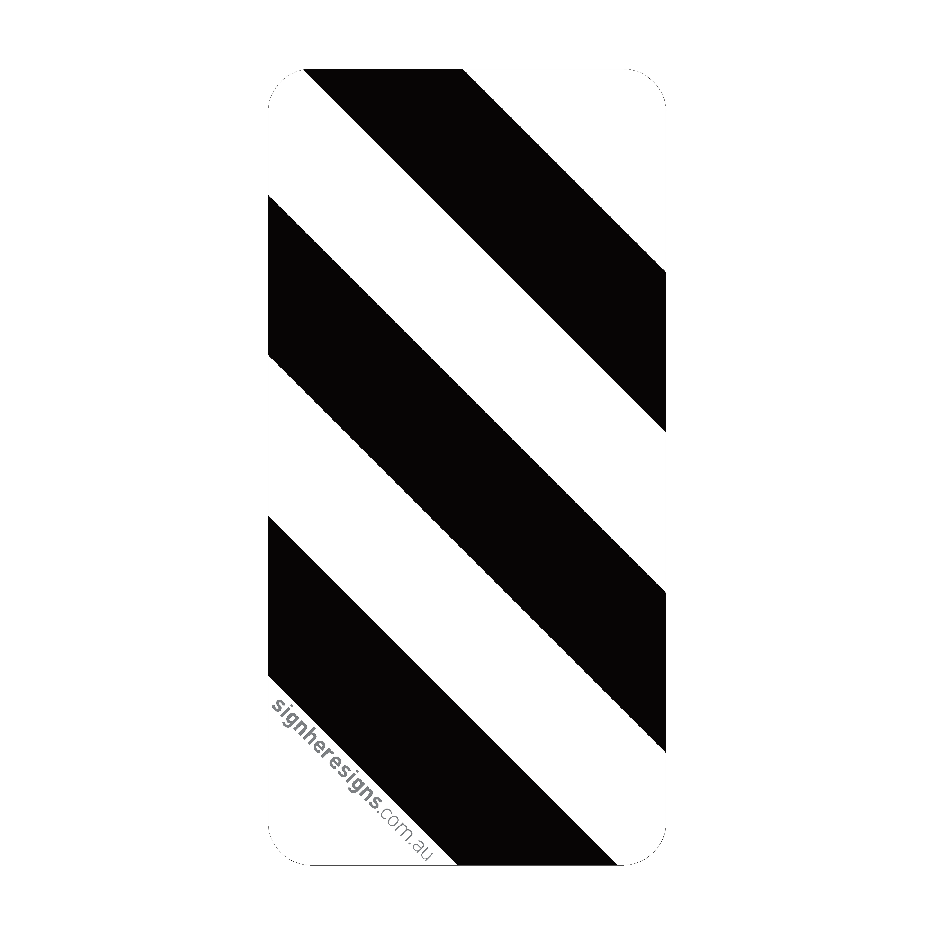 D4-3(L) Width Marker Left - Traffic Sign