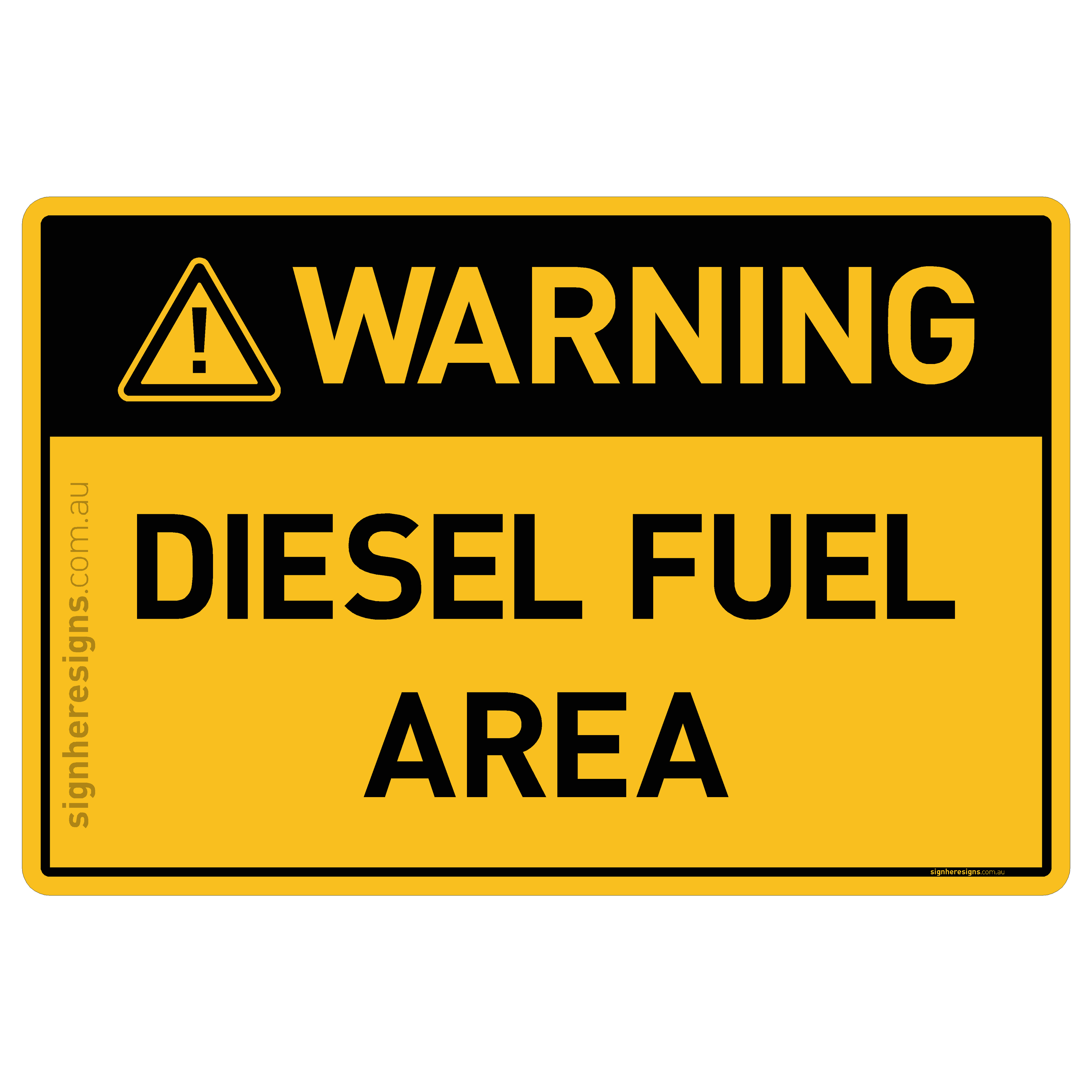 Diesel Fuel Area - Warning