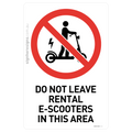 Do Not Leave Rental E-Scooters In This Area