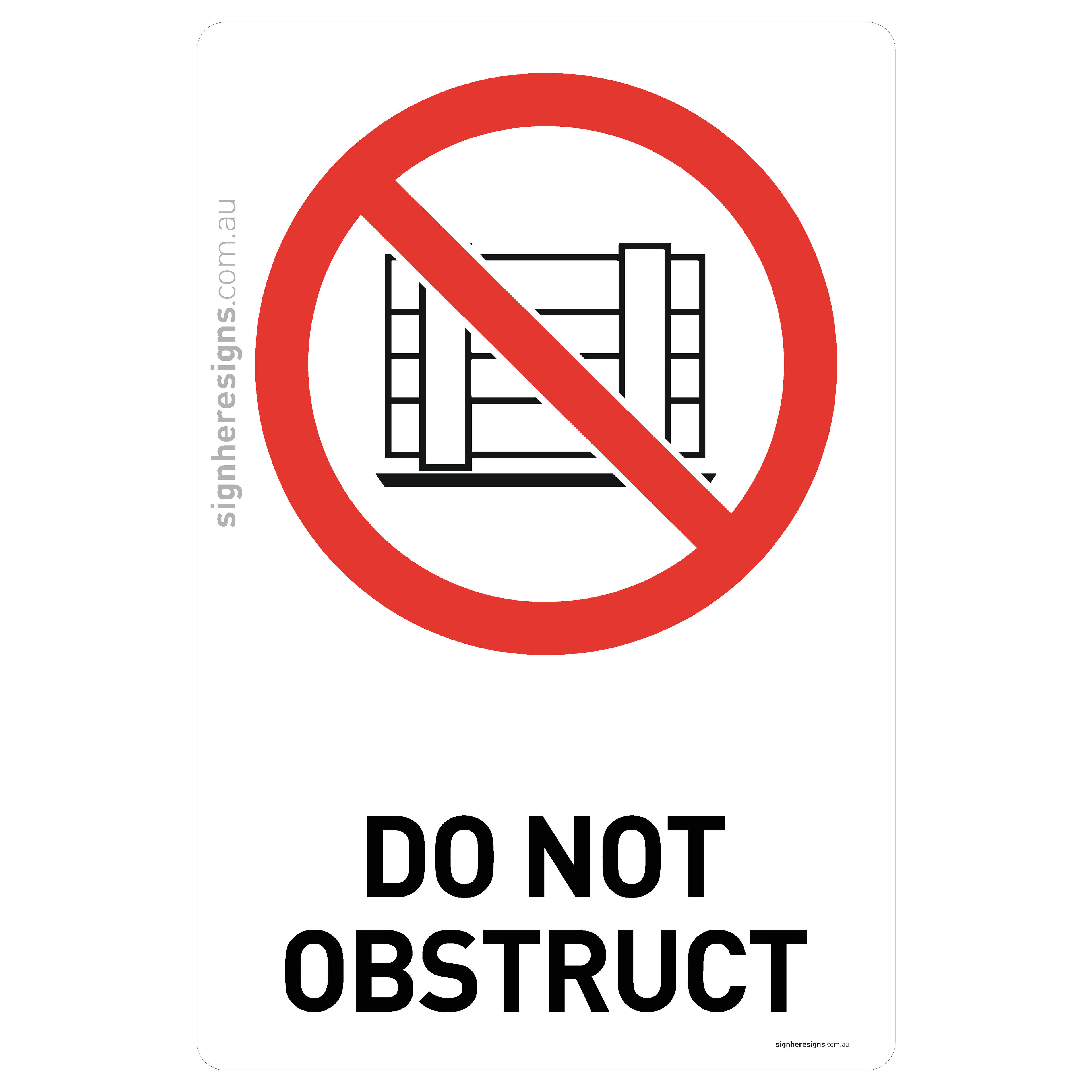Do Not Obstruct