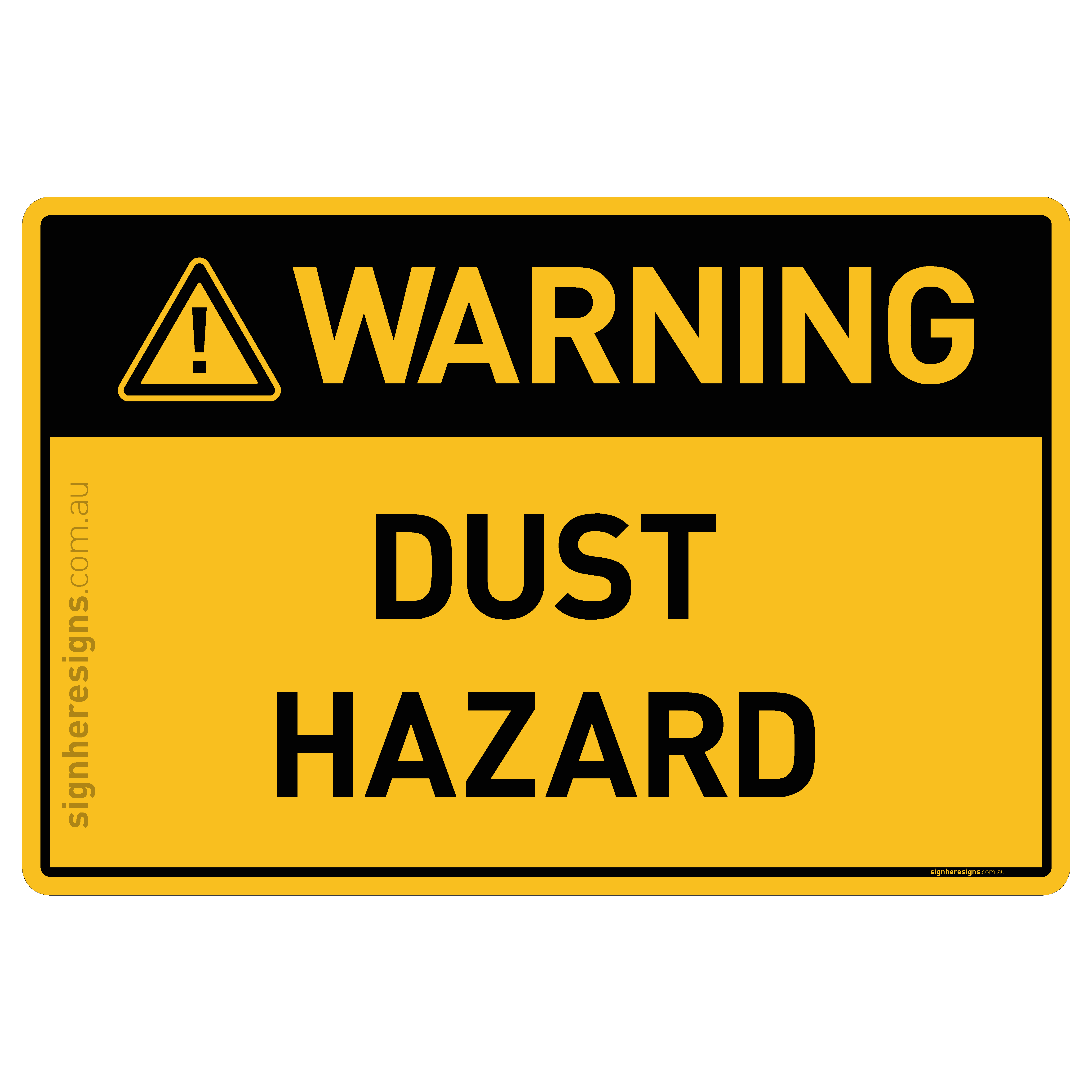 Dust Hazard Warning Sign | Buy Online – Sign Here Signs