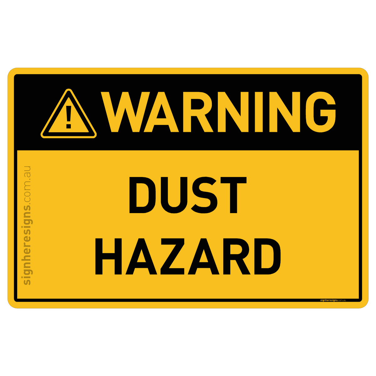 Dust Hazard Warning Sign | Buy Online – Sign Here Signs