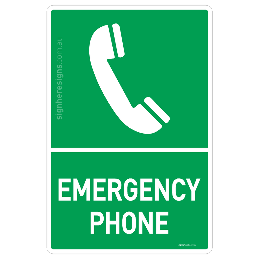 Emergency Phone Sign - Safe Condition Sign – Sign Here Signs