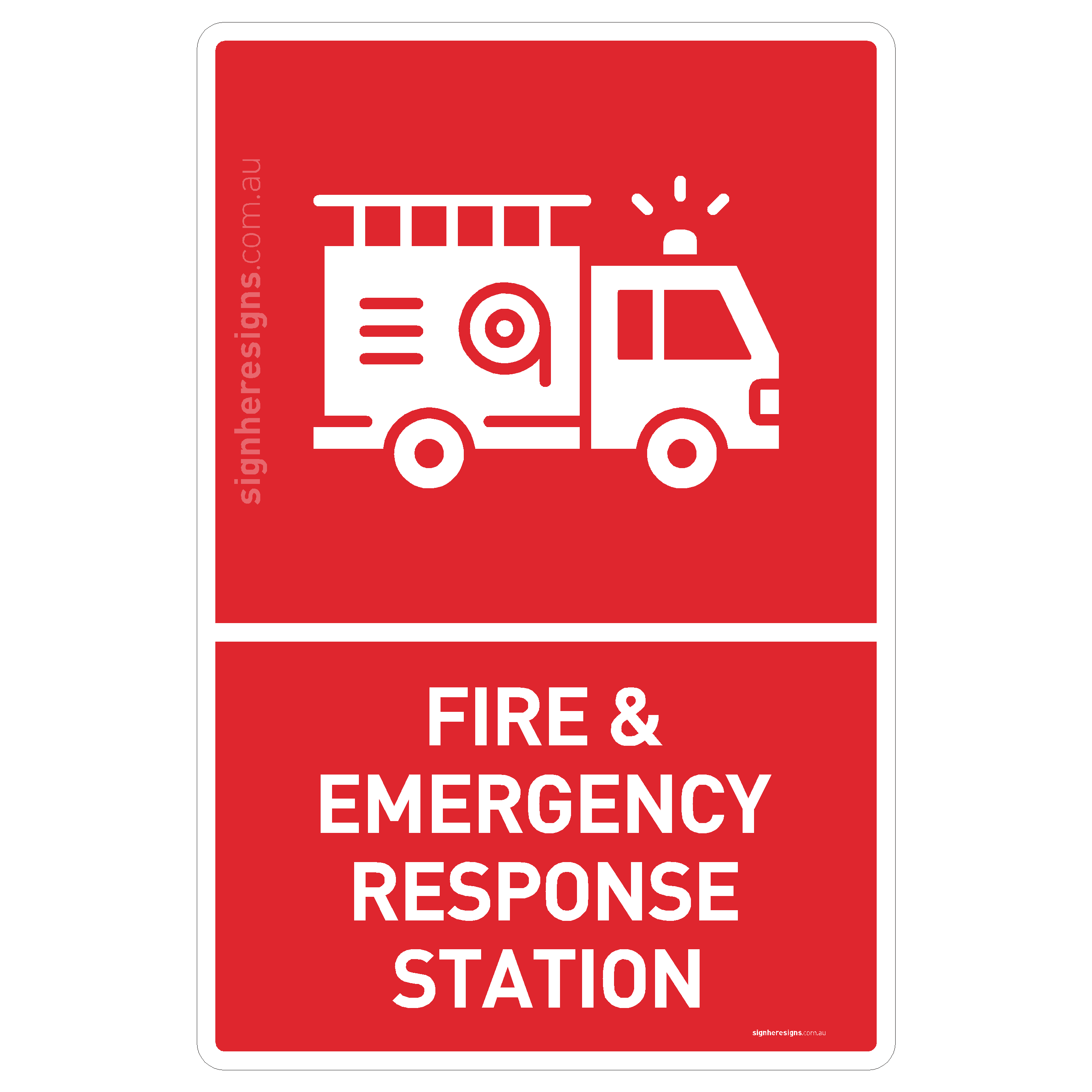 Fire & Emergency Response Station Sign - Safe Condition Sign – Sign ...