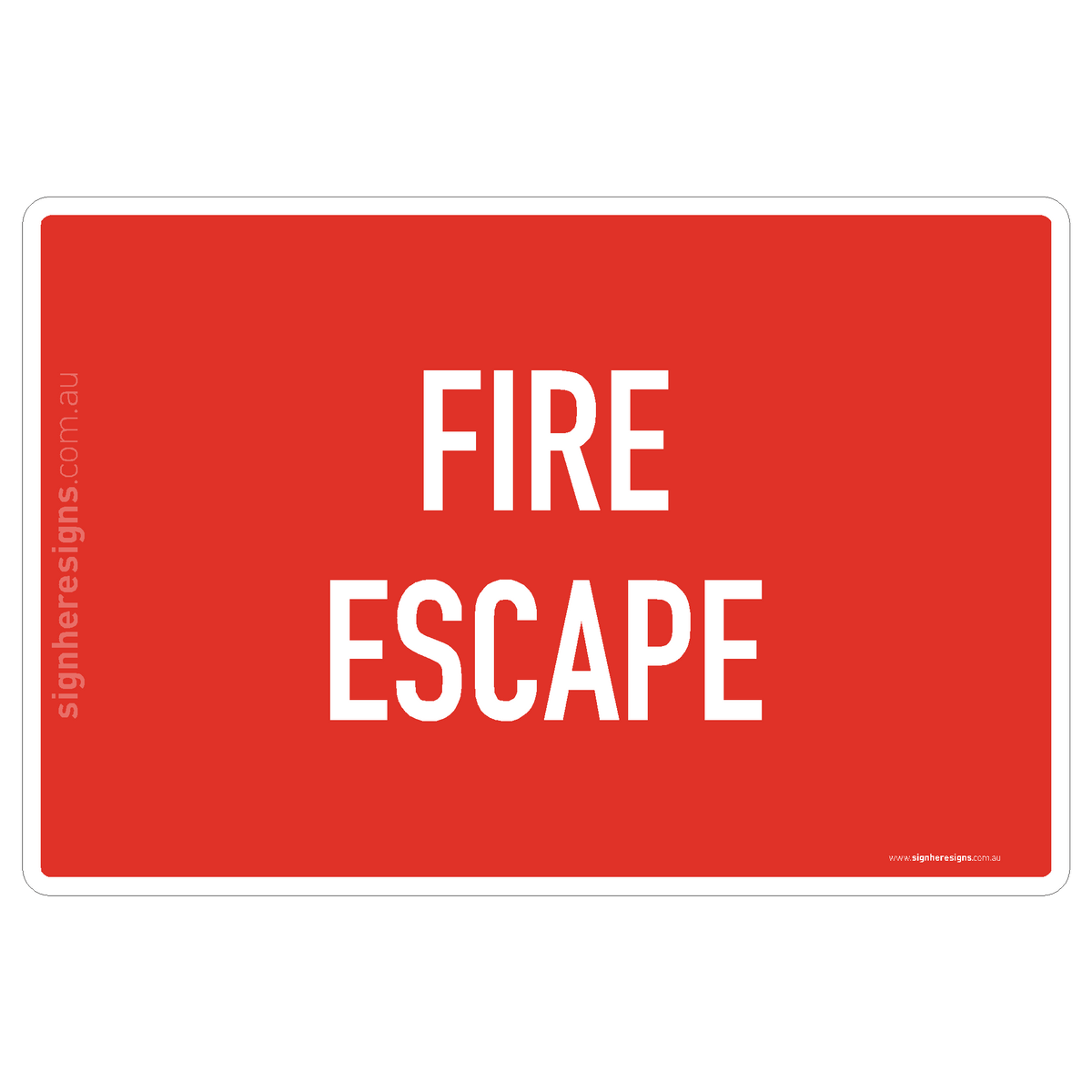 Fire Escape Sign - Fire & Emergency – Sign Here Signs