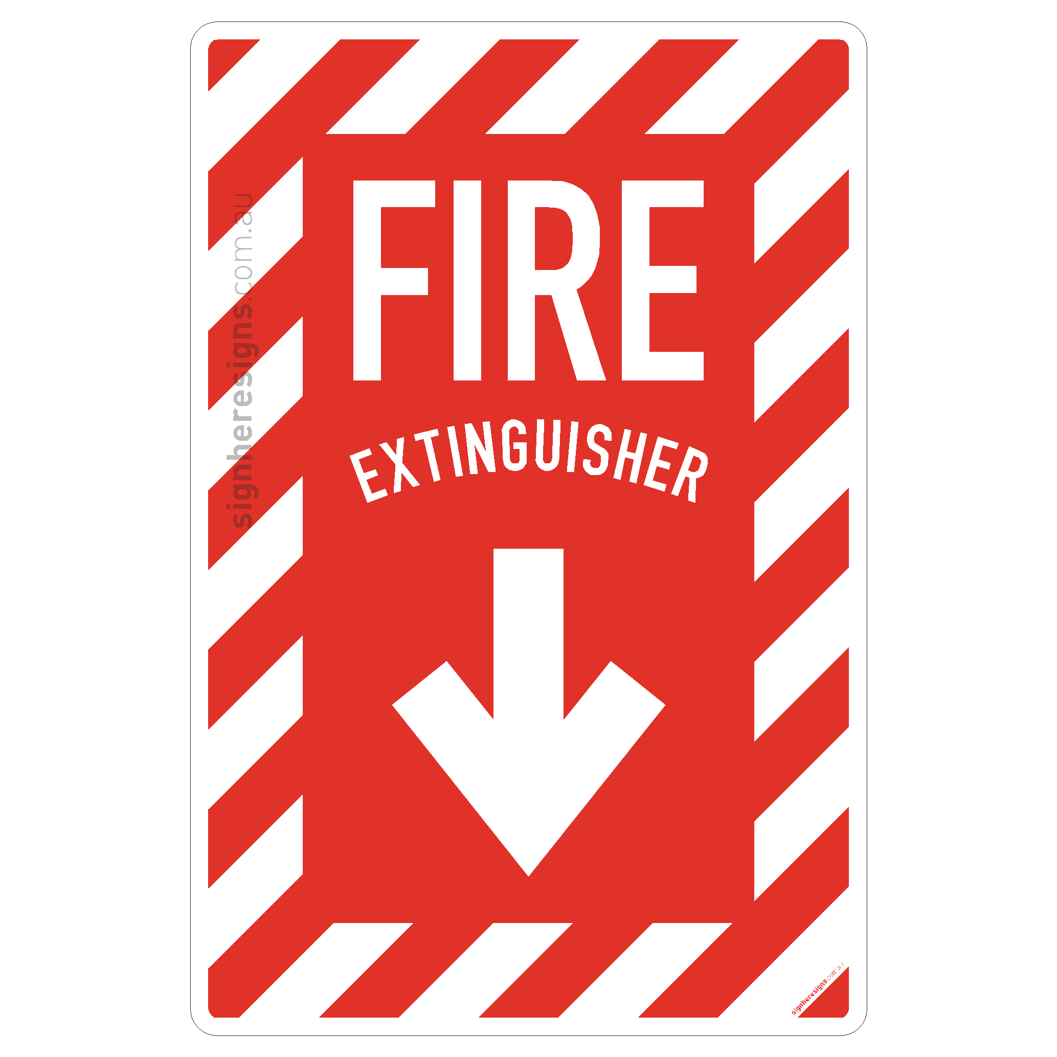 Fire Extinguisher - Chevron (Down Arrow)