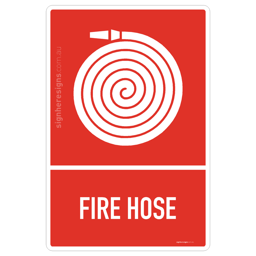 Fire Hose Sign - Fire Safety – Sign Here Signs