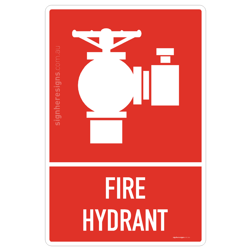 Fire Hydrant Sign - Fire Safety – Sign Here Signs