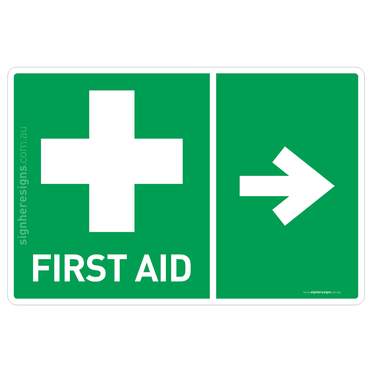 First Aid (Right Arrow) Sign - First Aid & Safety Sign – Sign Here Signs