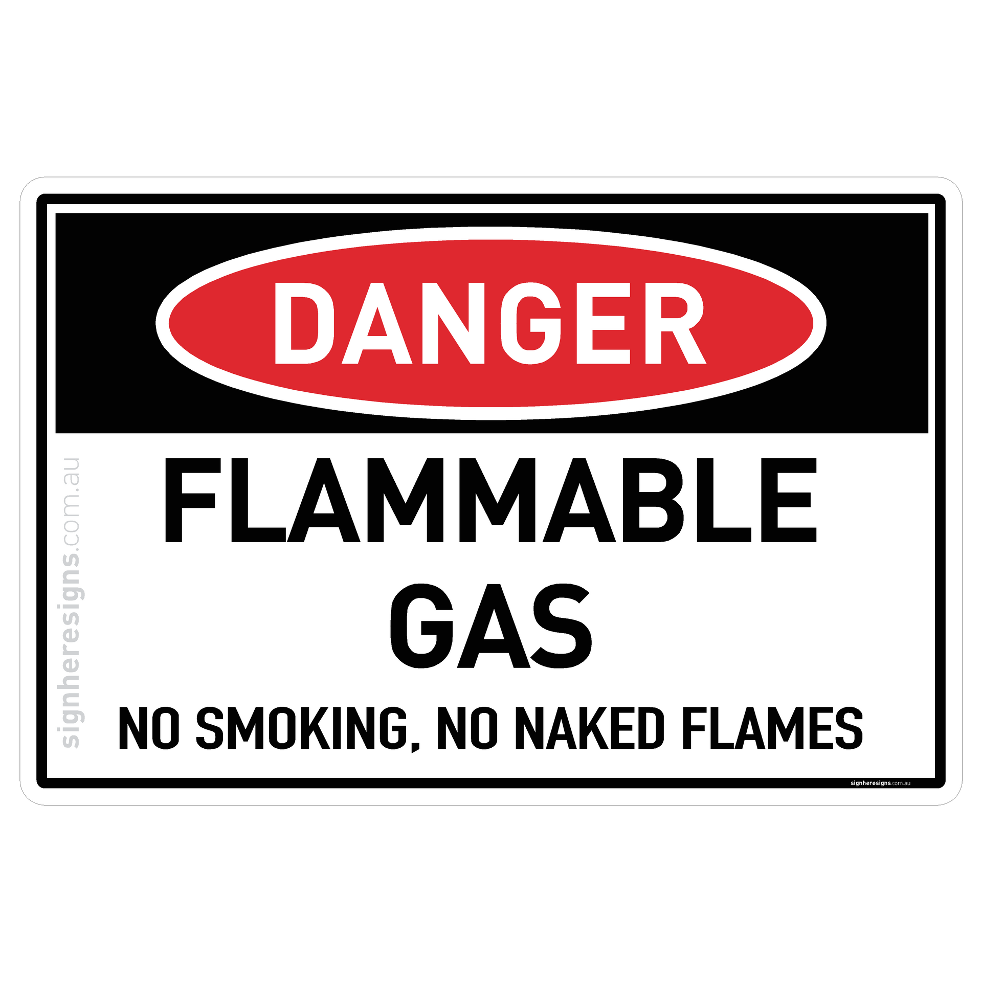 Flammable Gas No Smoking No Naked Flames Danger Sign Sign Here Signs flammable-gas-no-smoking-no-naked-flames-danger-sign-sign-here-signs