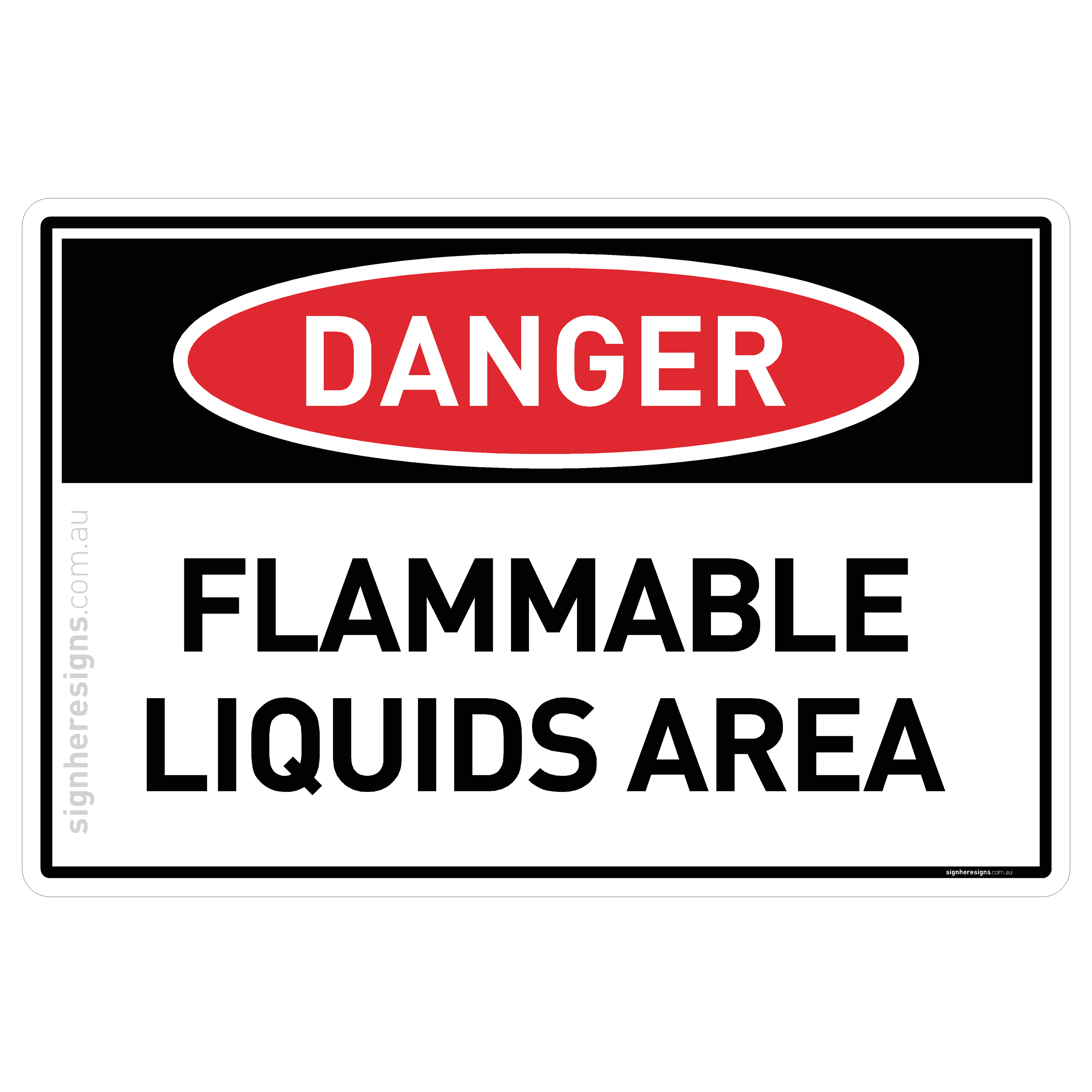 Flammable Liquids Area - Danger