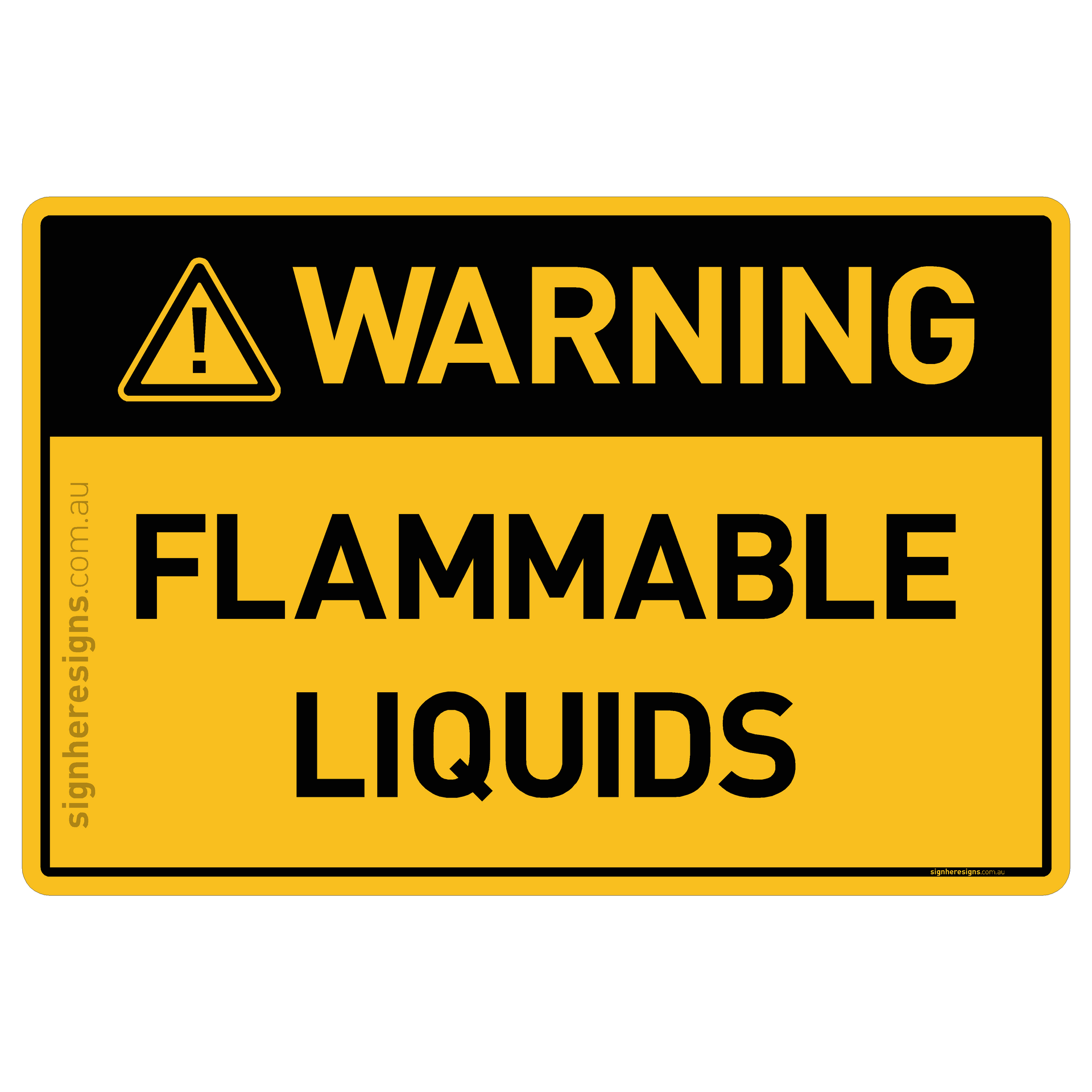 Flammable Liquids Warning Sign | Buy Online – Sign Here Signs