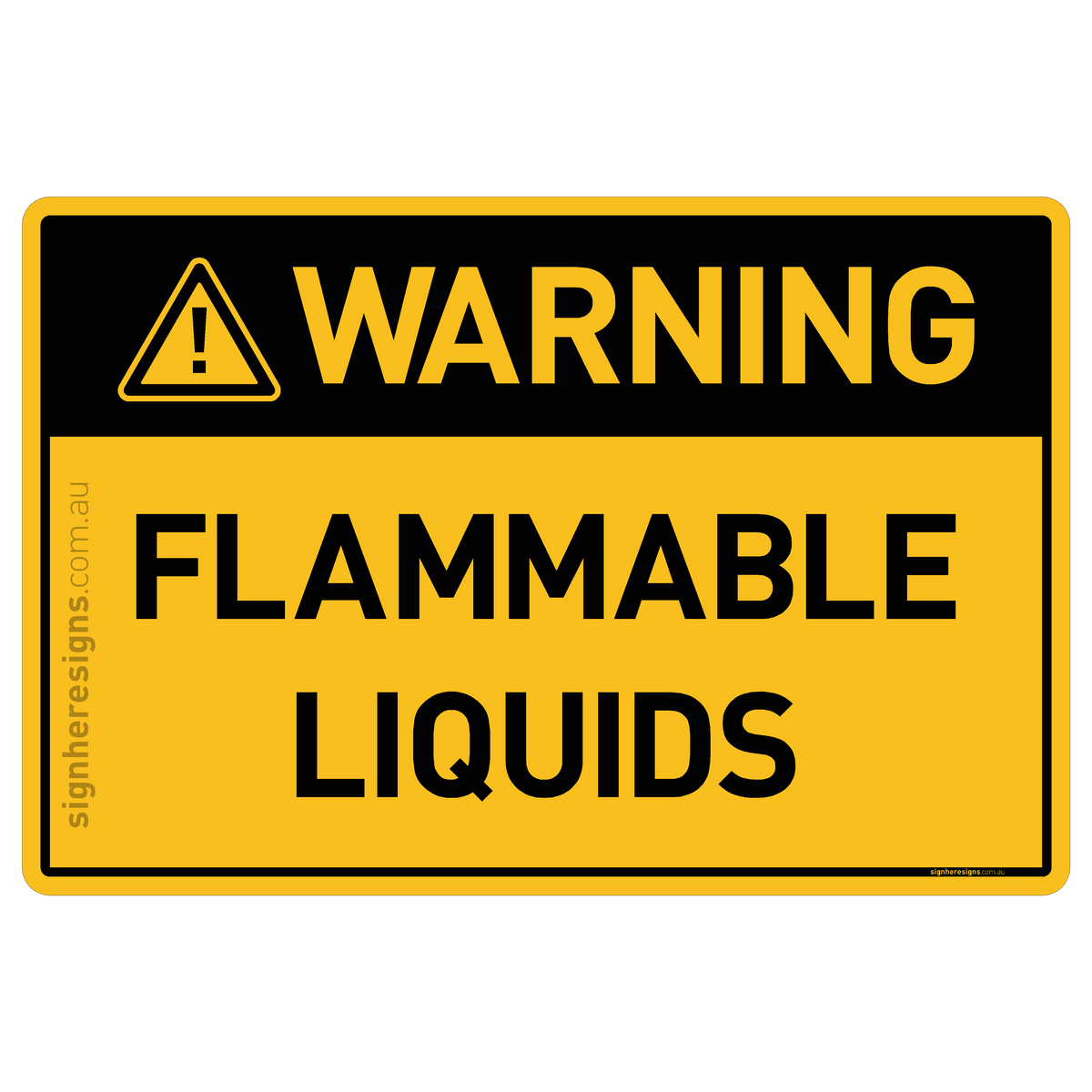 Flammable Liquids Warning Sign | Buy Online – Sign Here Signs