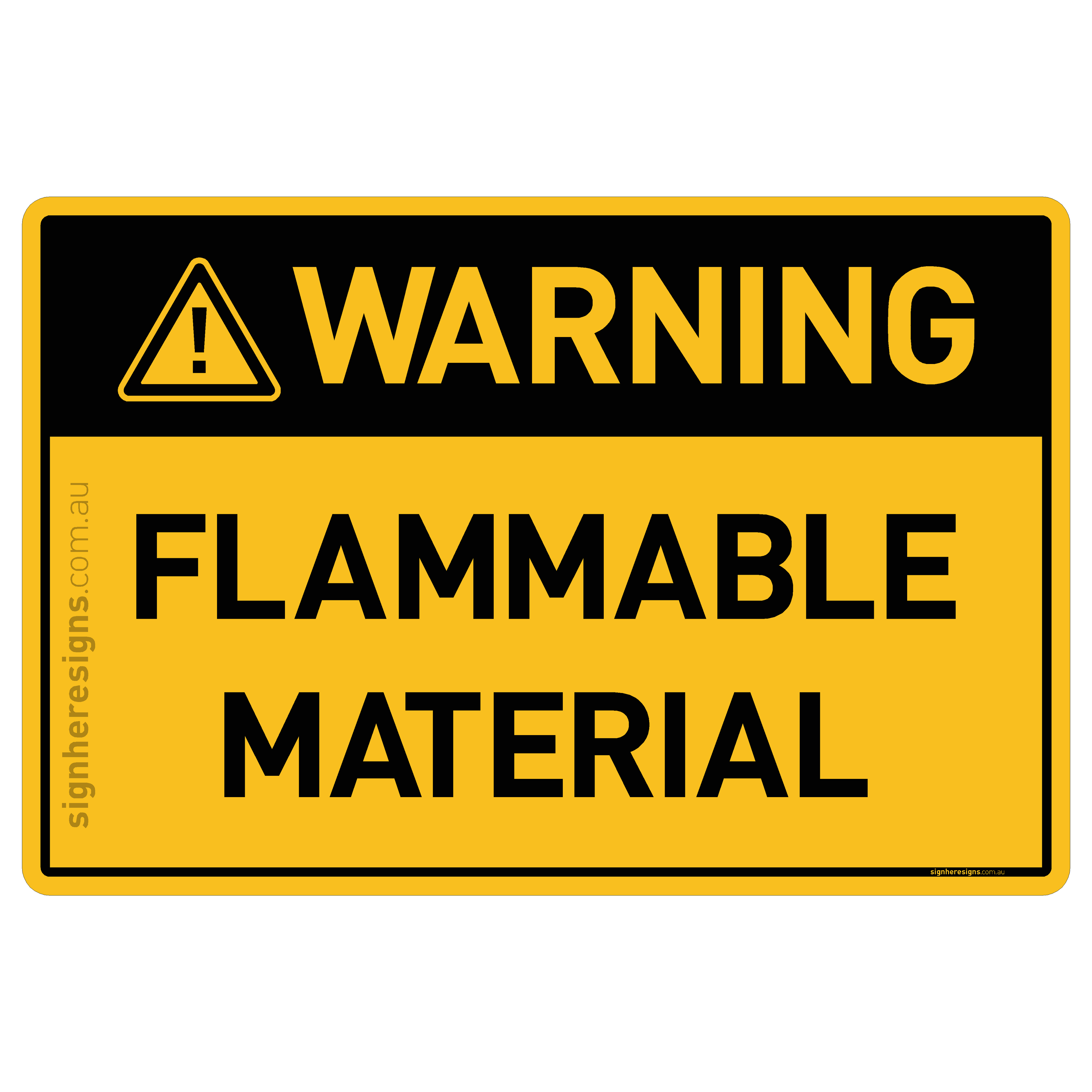 Flammable Material - Warning