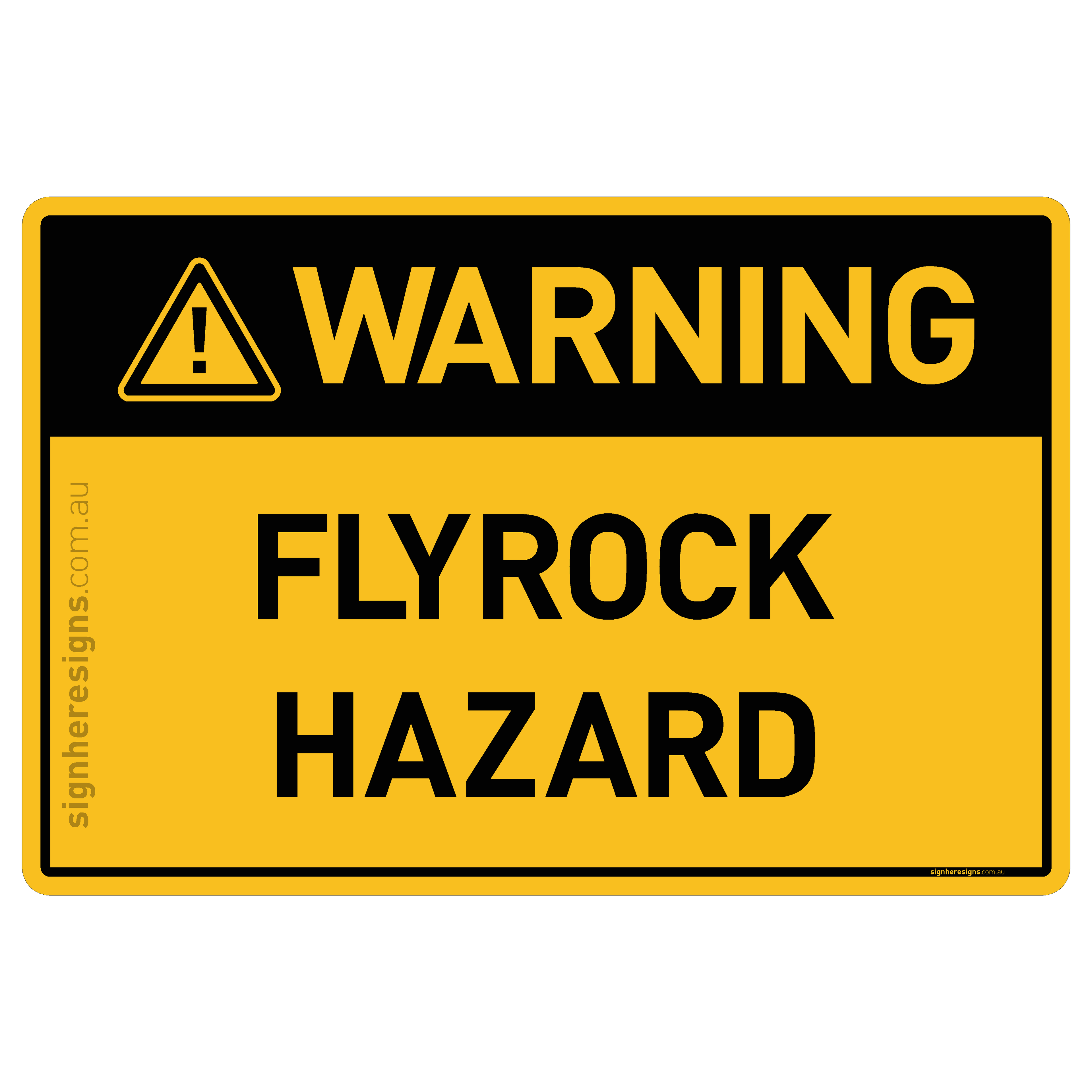 Flyrock Hazard - Warning