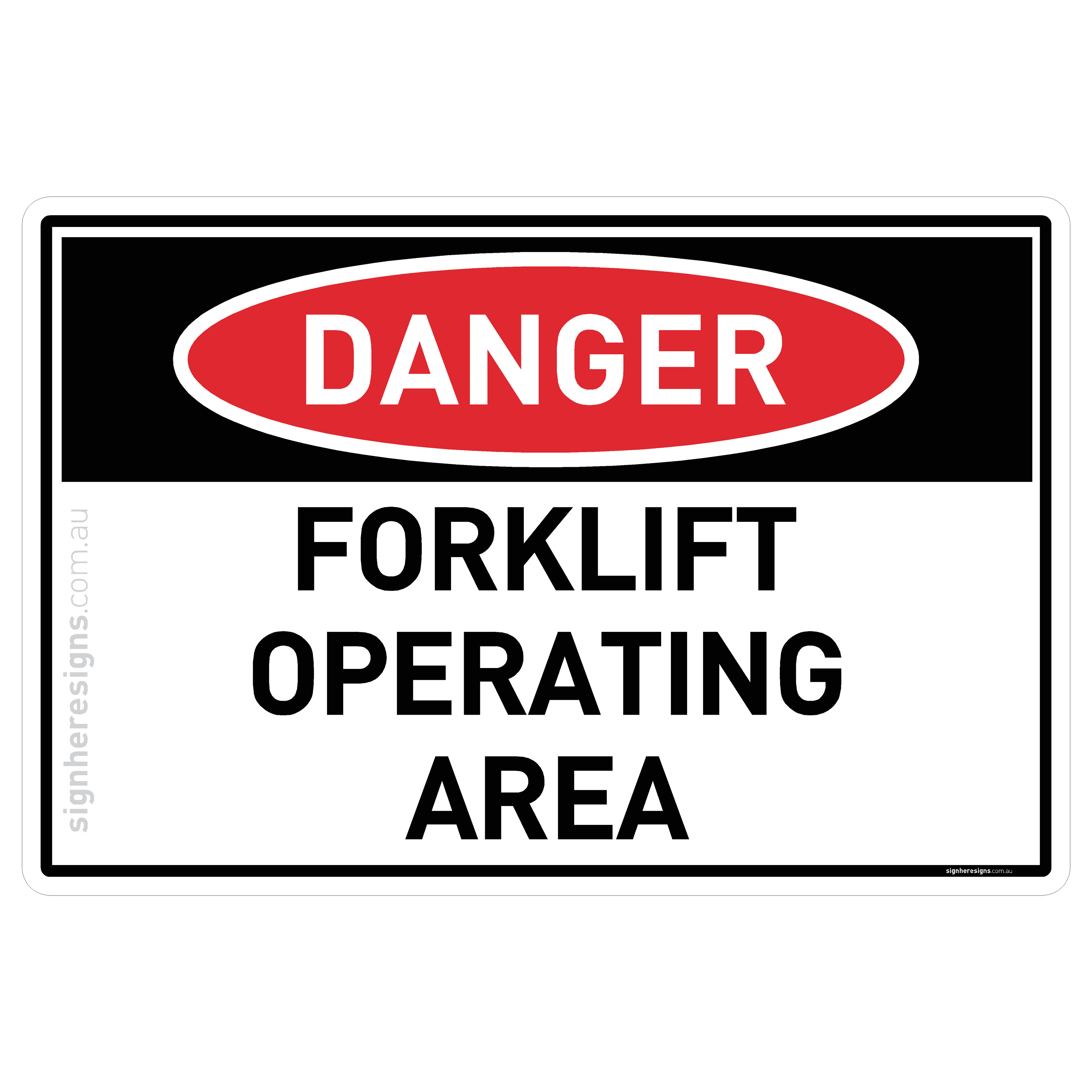 Forklift Operating Area - Danger