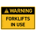 Forklifts In Use - Warning