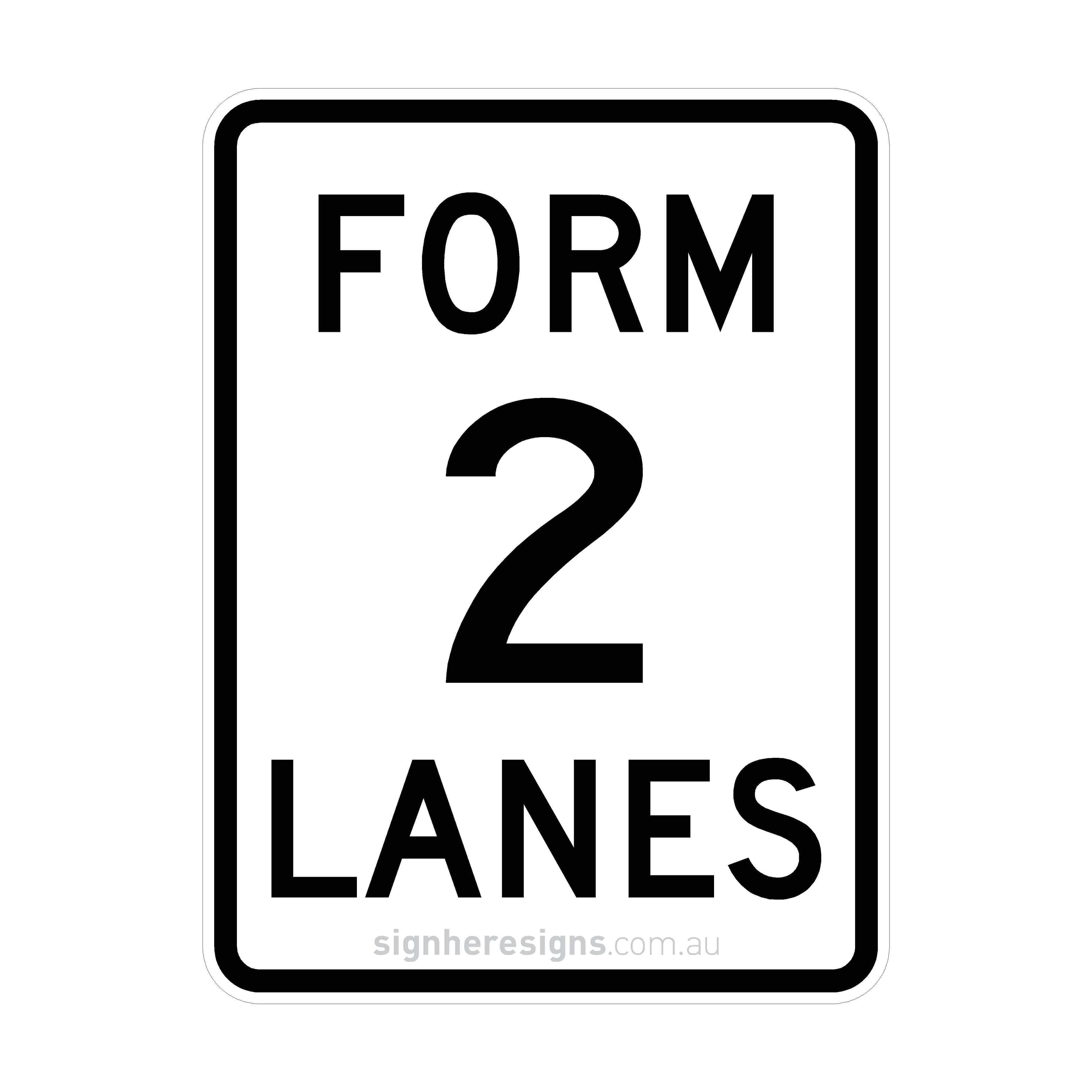 G9-16 Form X Lanes - Traffic Sign