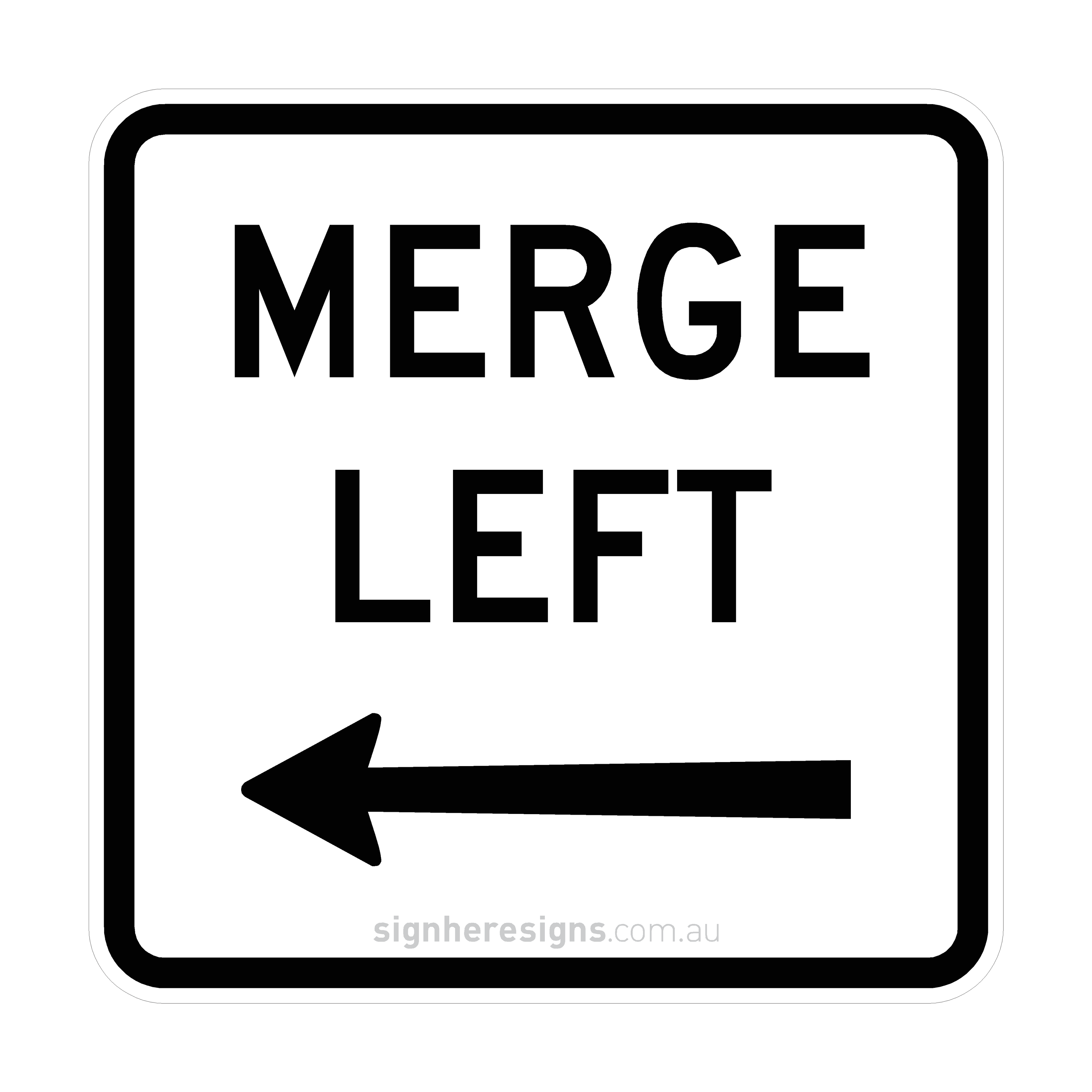 G9-73(L) Merge Left - Traffic Sign