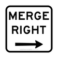 G9-73(R) Merge Right - Traffic Sign