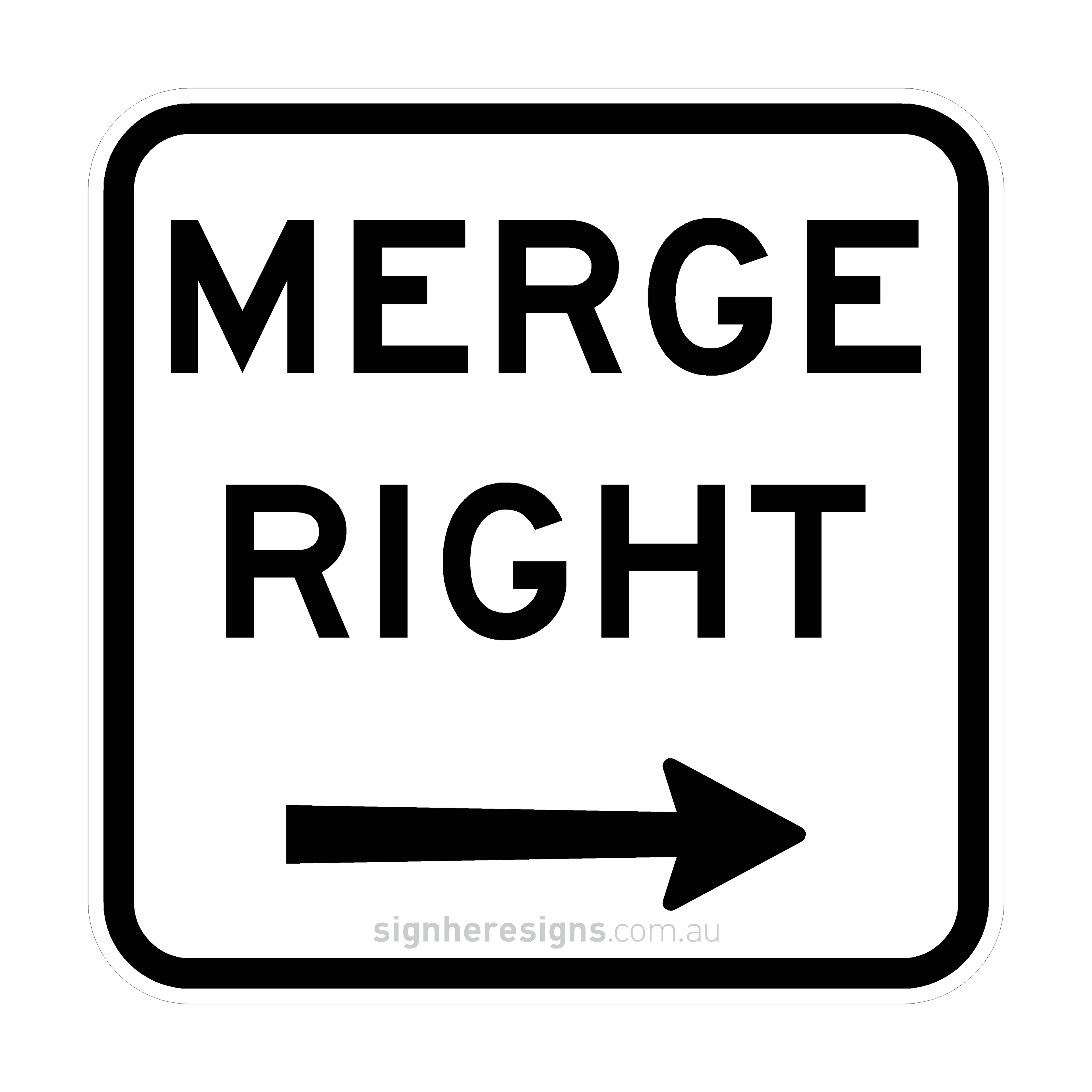 G9-73(R) Merge Right - Traffic Sign