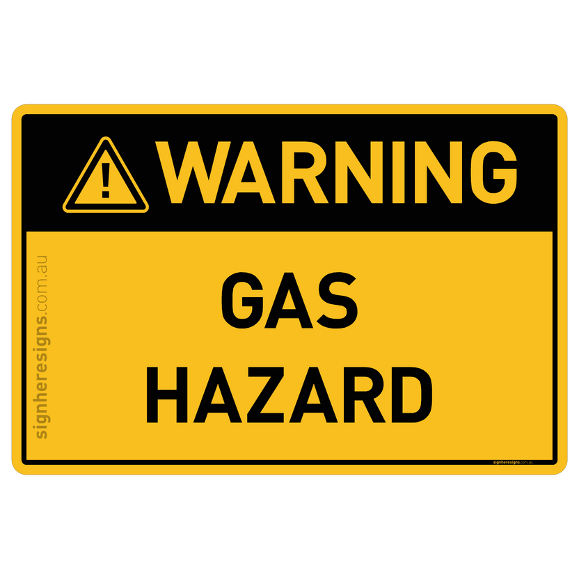 Gas Hazard Warning Sign | Buy Online – Sign Here Signs