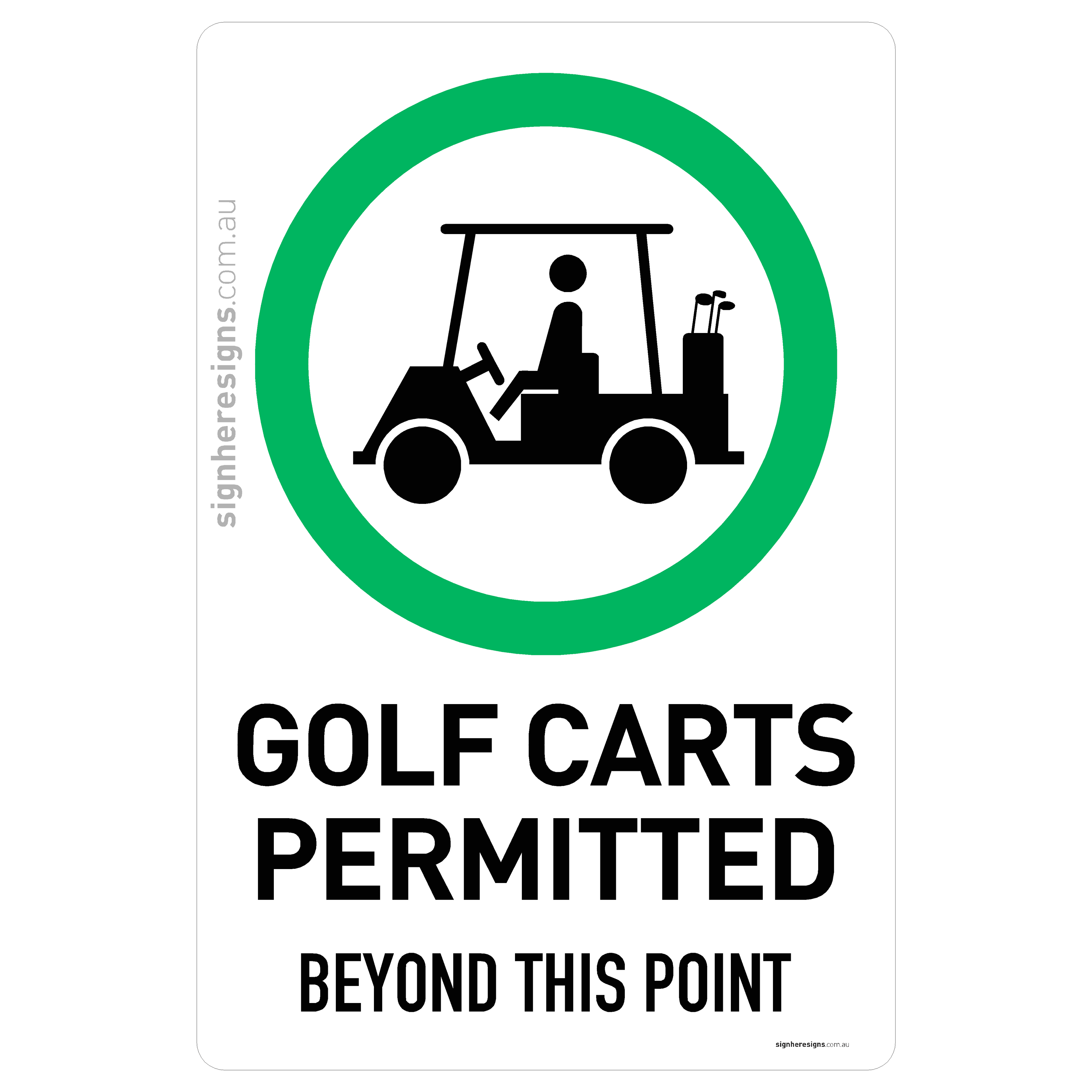 Golf Carts Permitted - Beyond This Point
