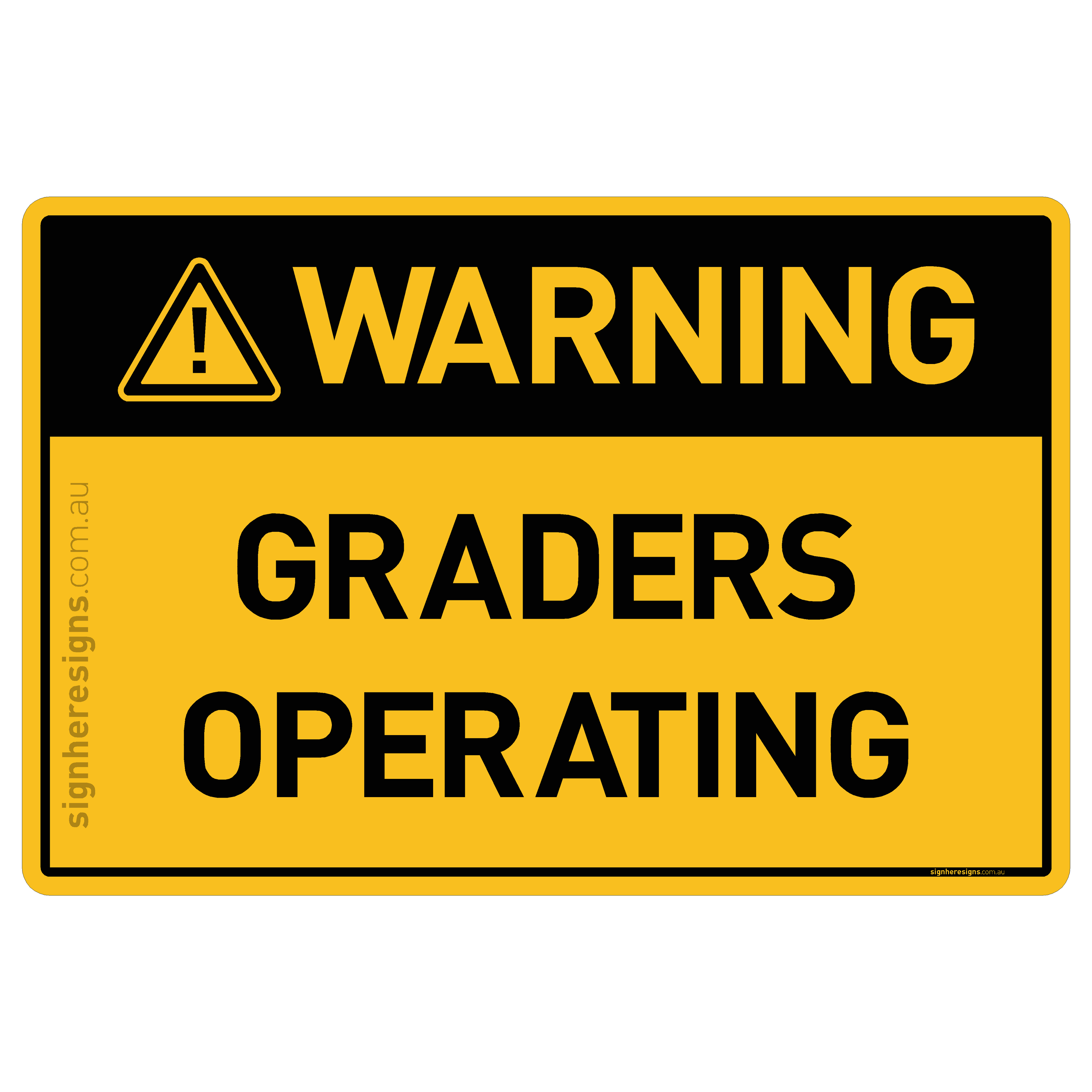 Graders Operating - Warning