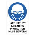 Hard Hat, Eye & Hearing Protection Must Be Worn