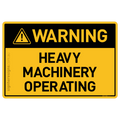 Heavy Machinery Operating - Warning