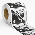 Corrosive 8 Dangerous Goods Label 1000 Roll – 100x100mm