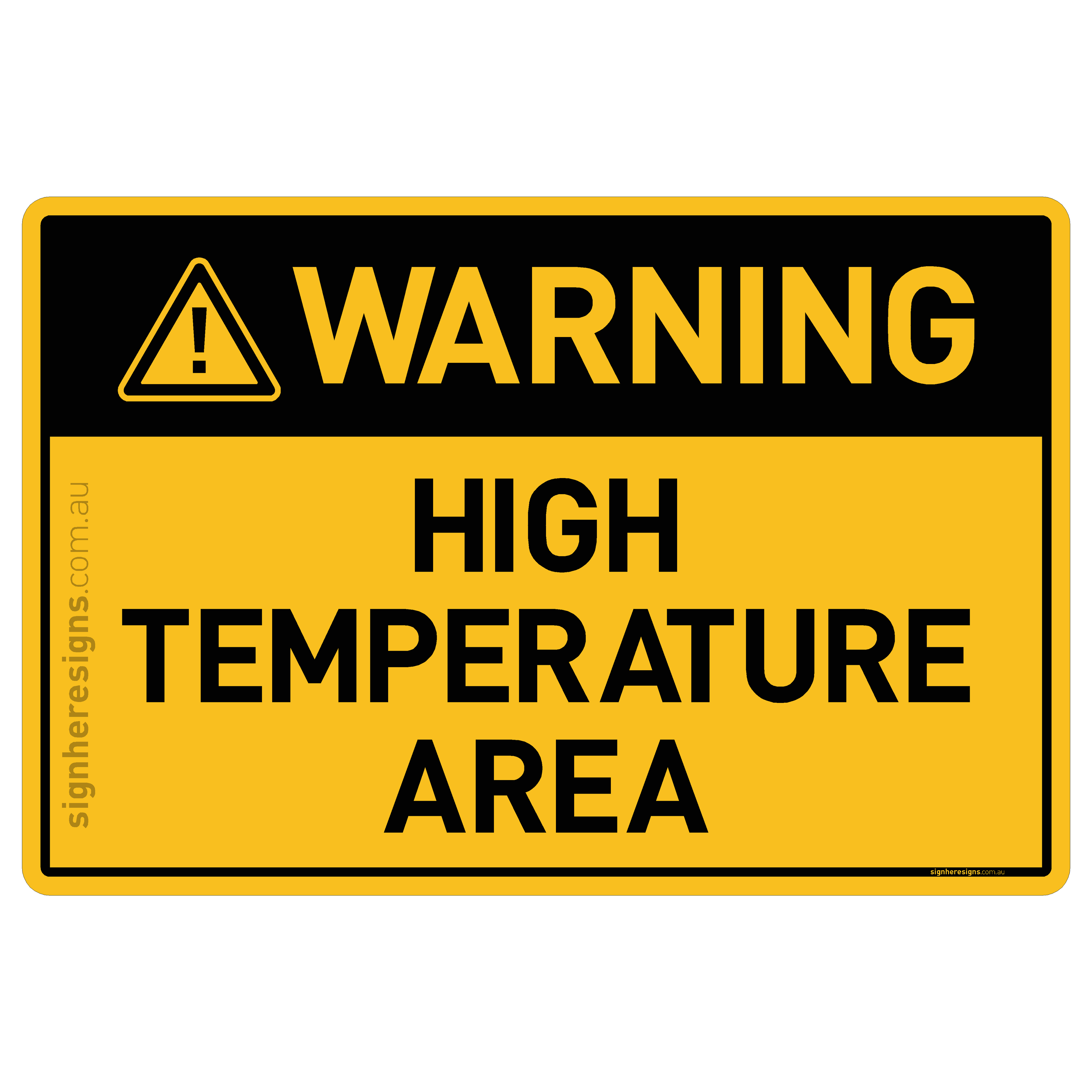 High Temperature Area - Warning